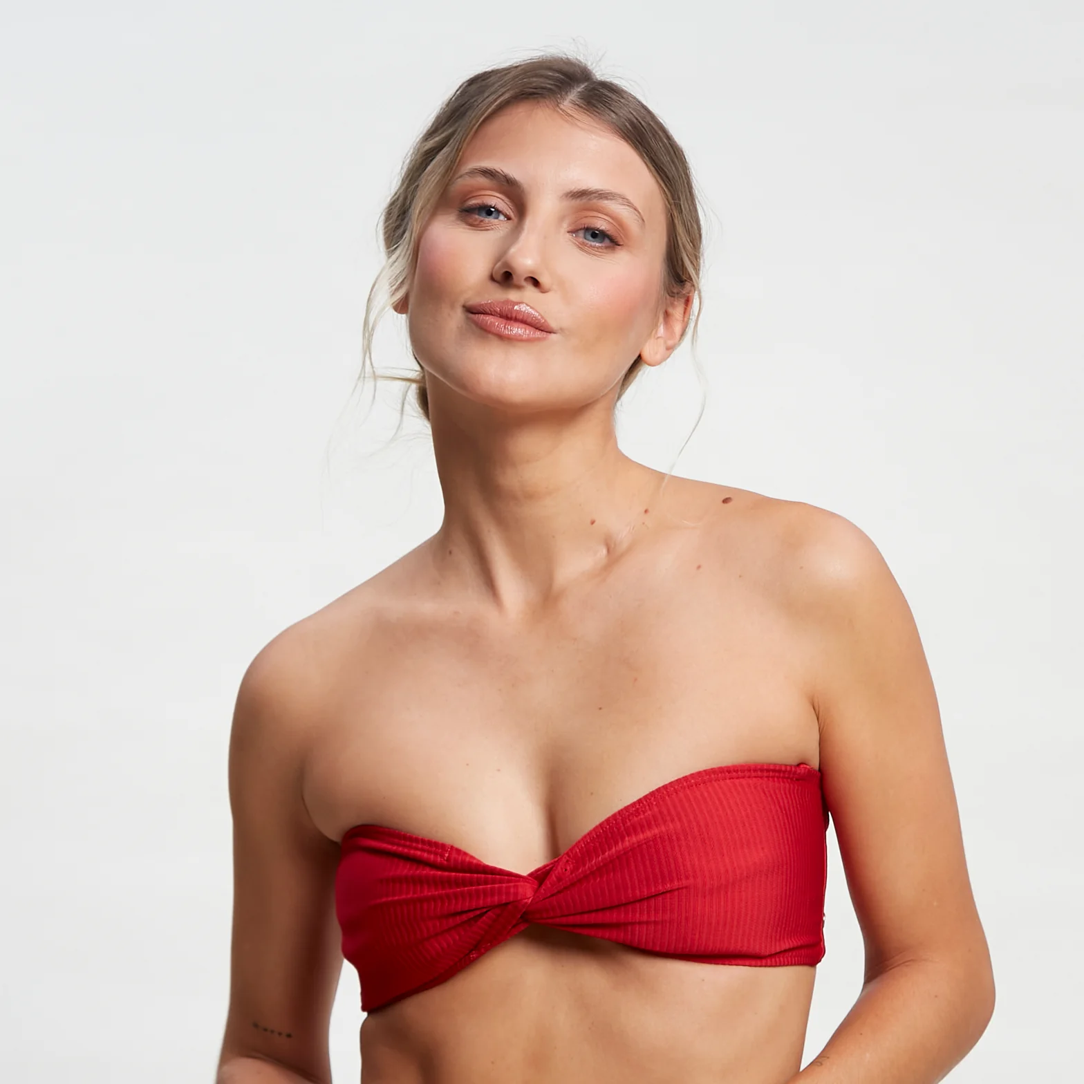 Bikini Alto Connect Twist Bandeau Bik Top Ld Fiesta Red - Image 4