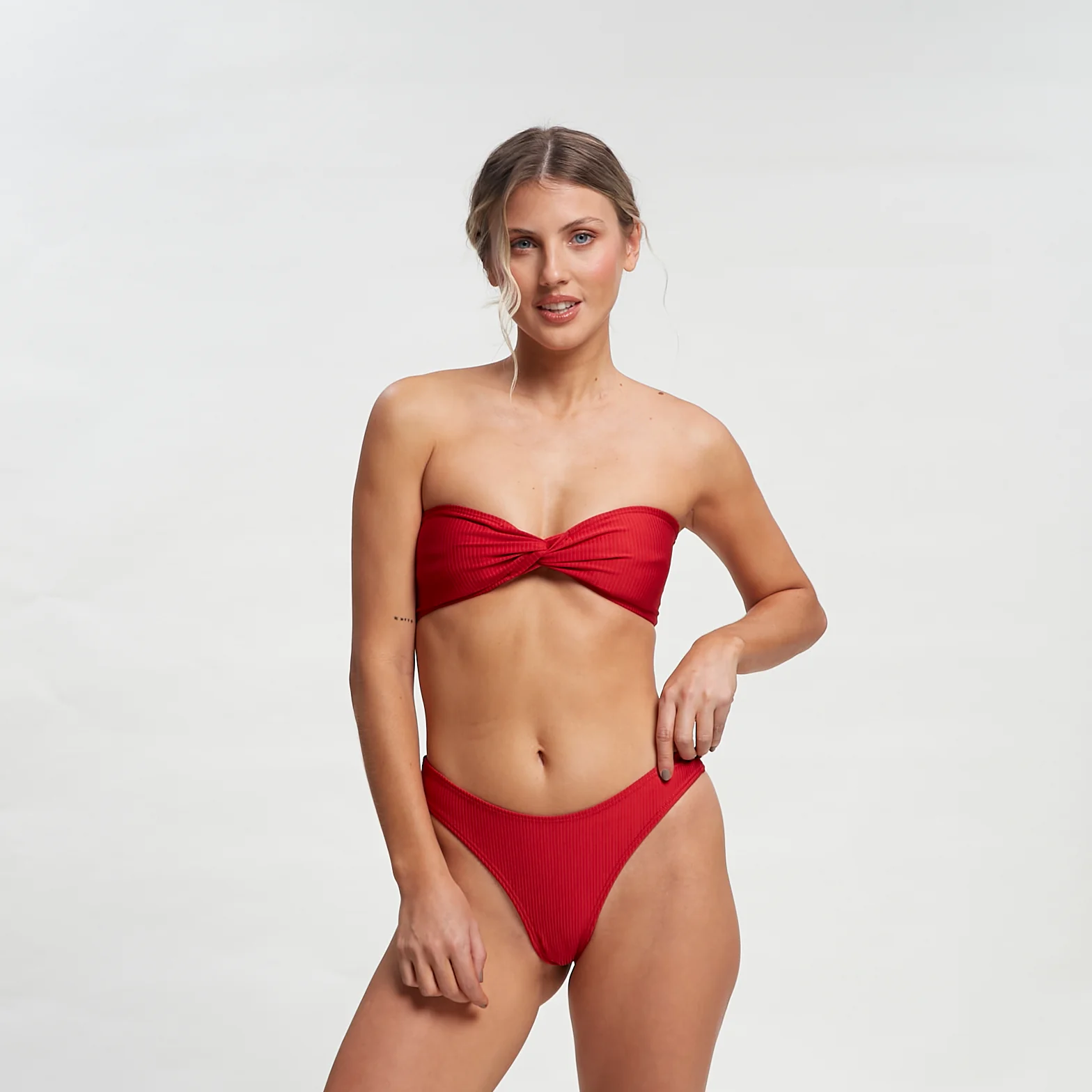 Bikini Alto Connect Twist Bandeau Bik Top Ld Fiesta Red - Image 7