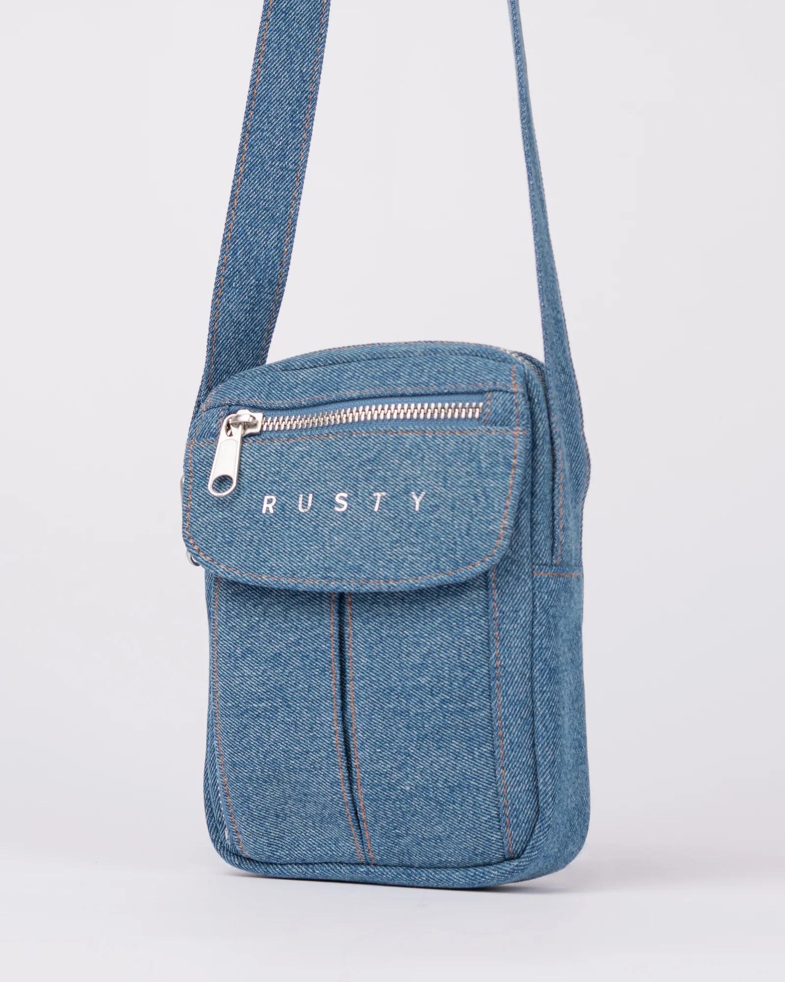 Bolso Dusk Denim Crossbody Bag Middy Blue - Image 3