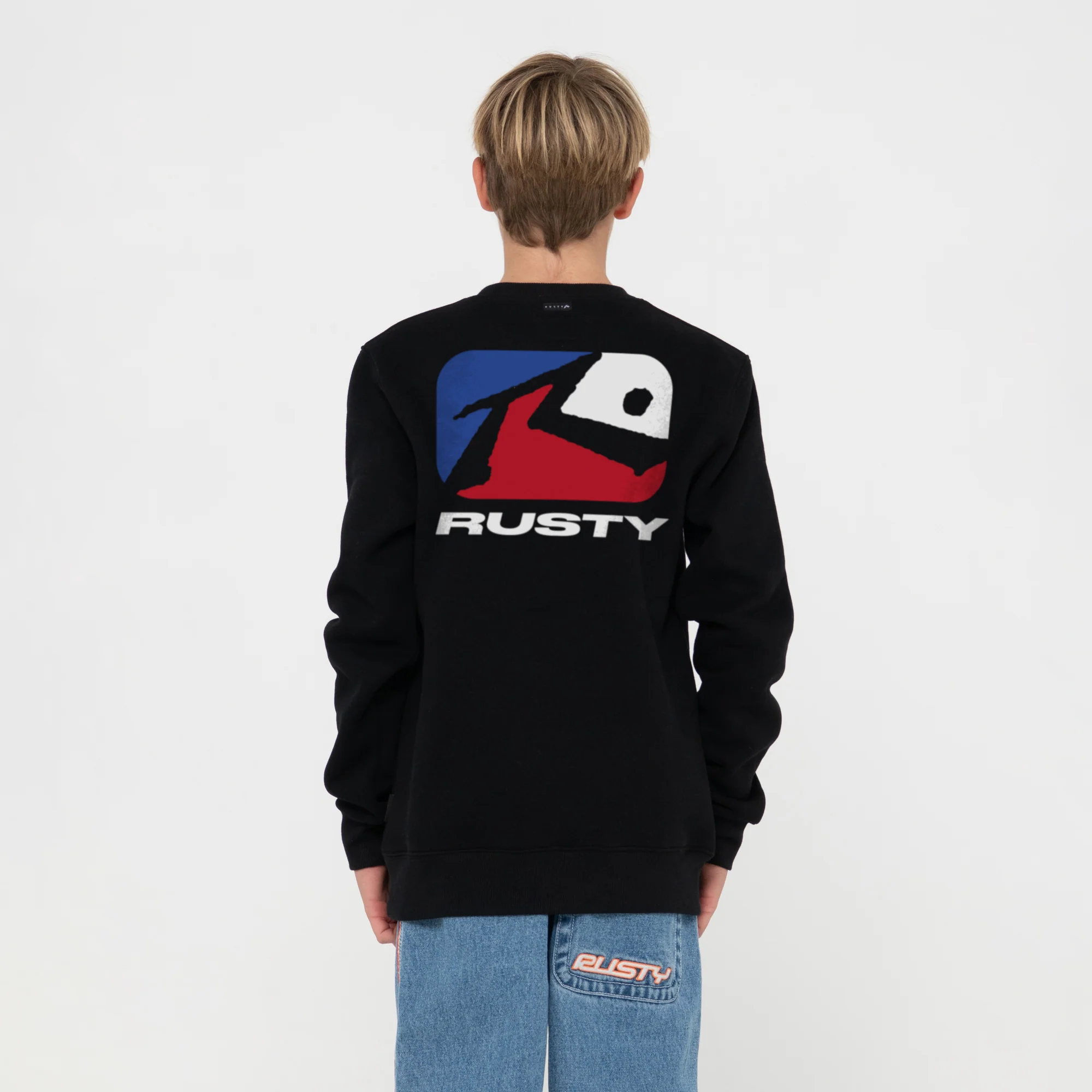 Buzo Rusty Phenom Crew Jr Black - Image 3