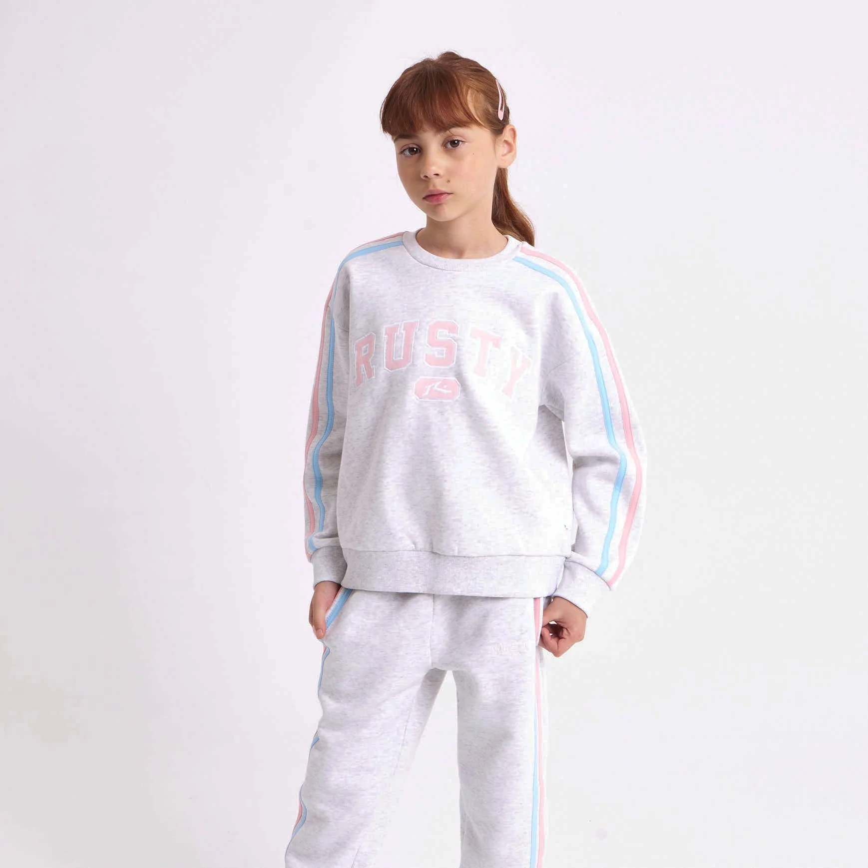 Buzo Girls Team Varsity Ecru Marle