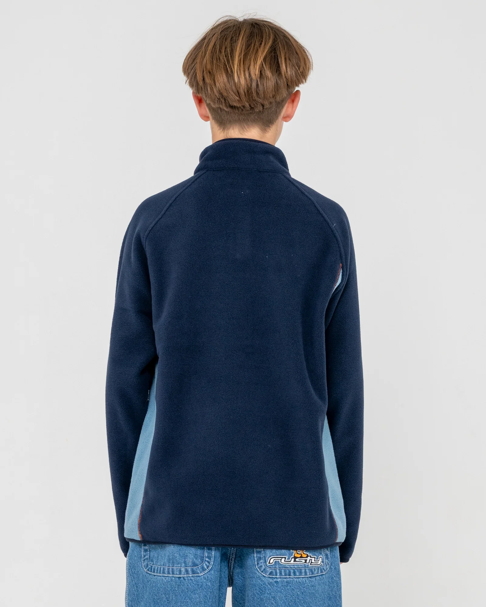 Buzo Blizzard Quarter Zip Polar Fleece Junior Navy Blue - Image 5
