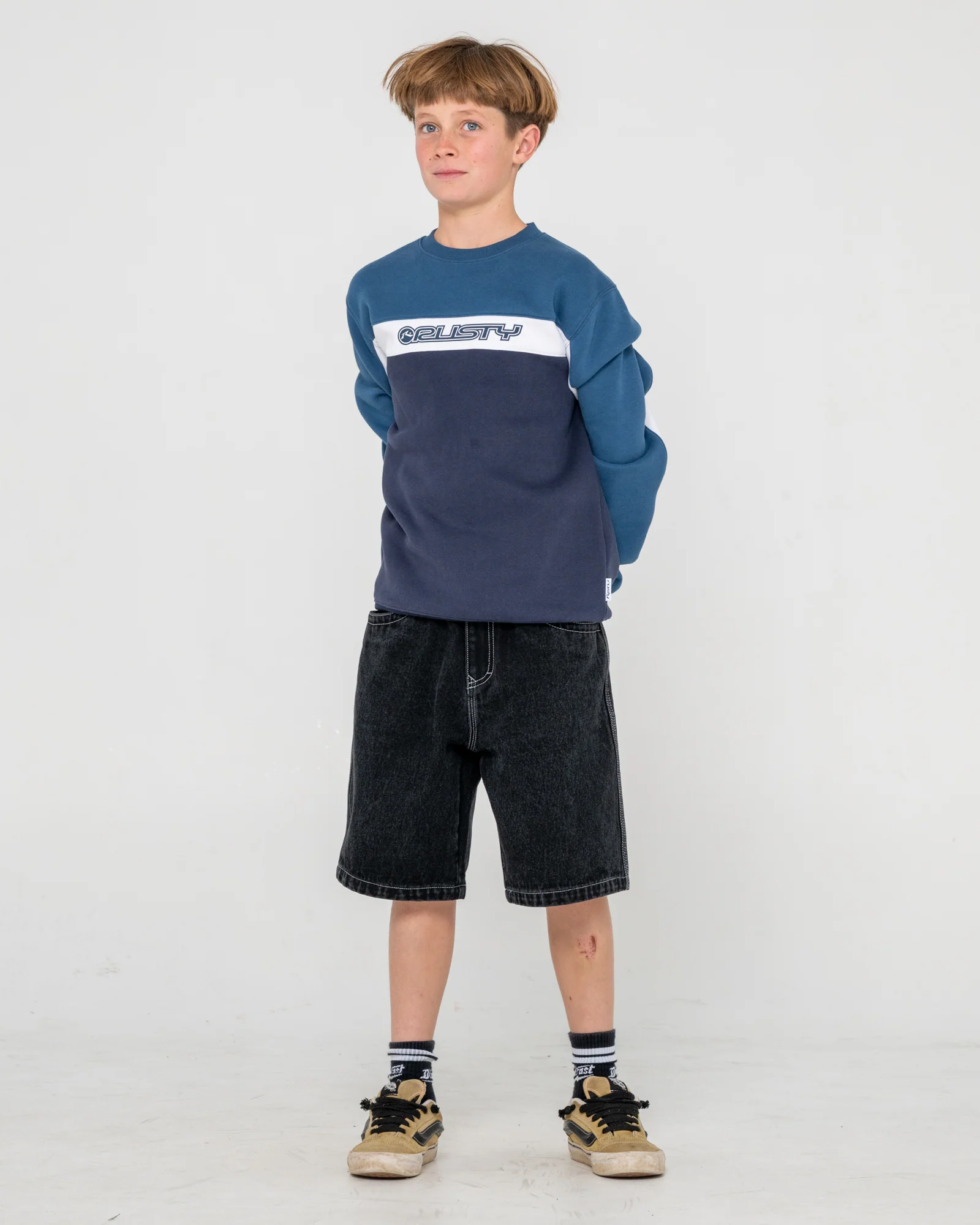 Buzo Pod Racer Fleece Junior Navy Blue - Image 4