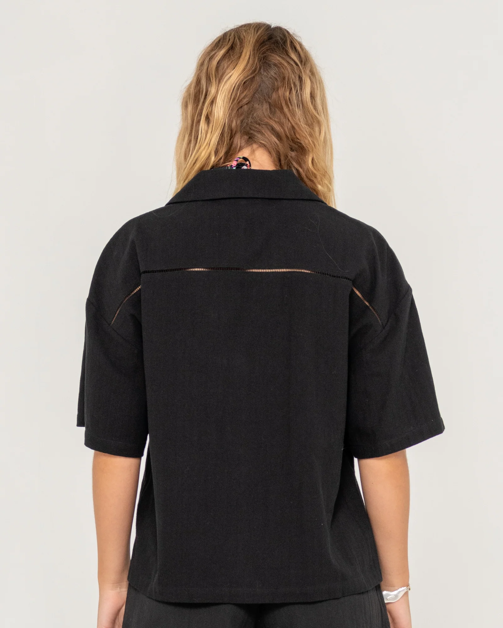 Camisa Rummer Has It Short Sleeve Black - Image 5