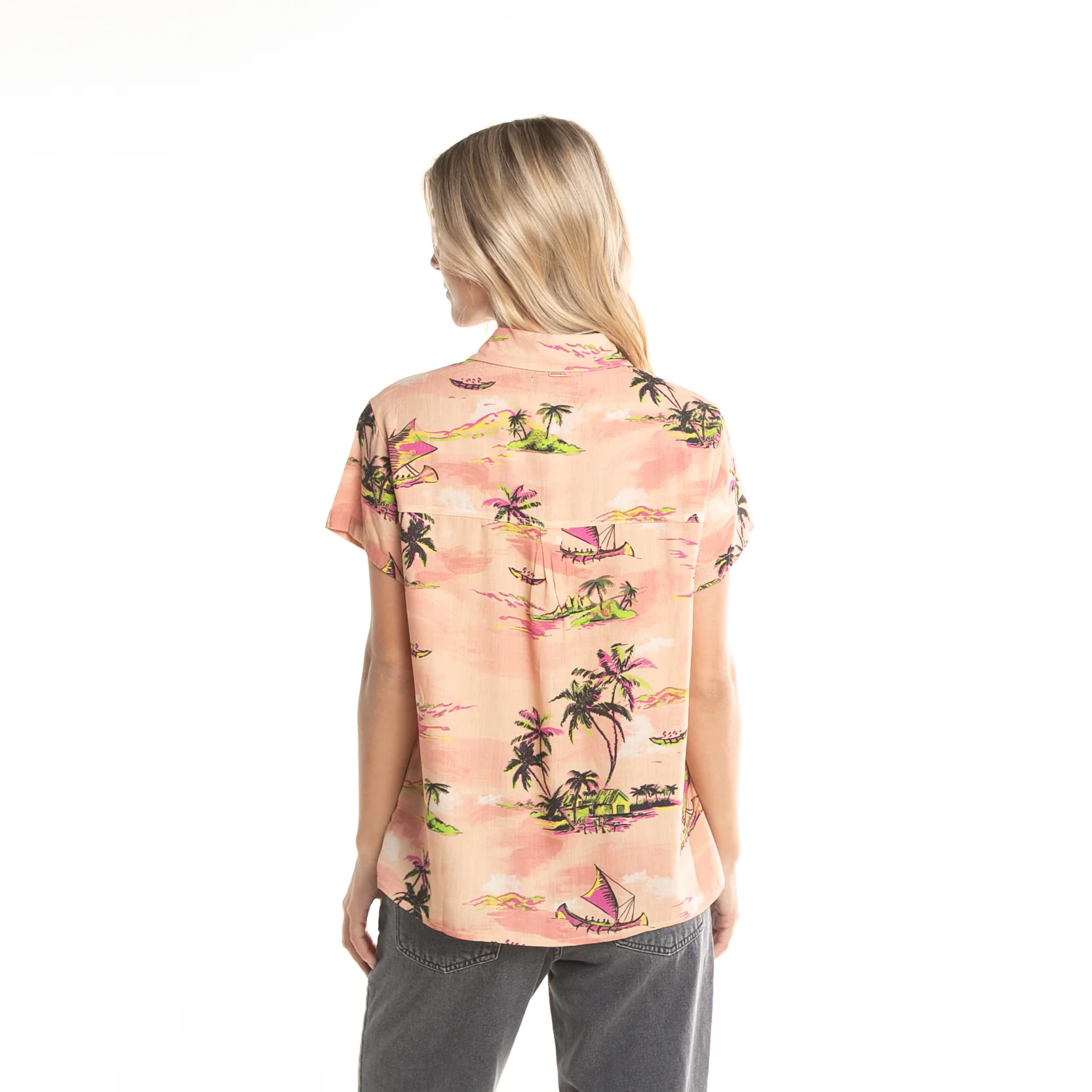 Camisa Mc Balnear Ld Mellow Peach - Image 4