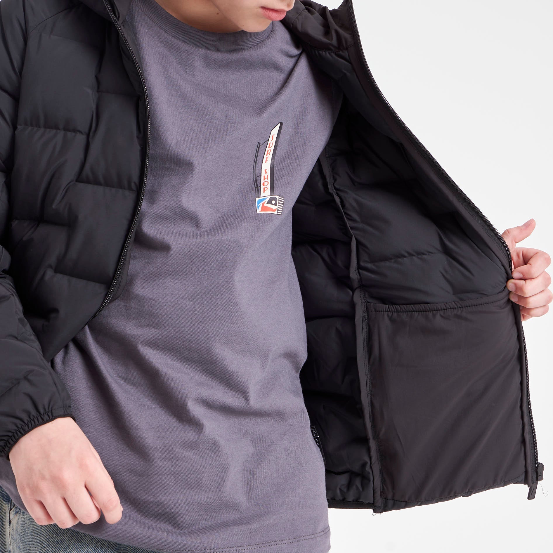Campera Abrigo Arrow Town Junior Black - Image 5