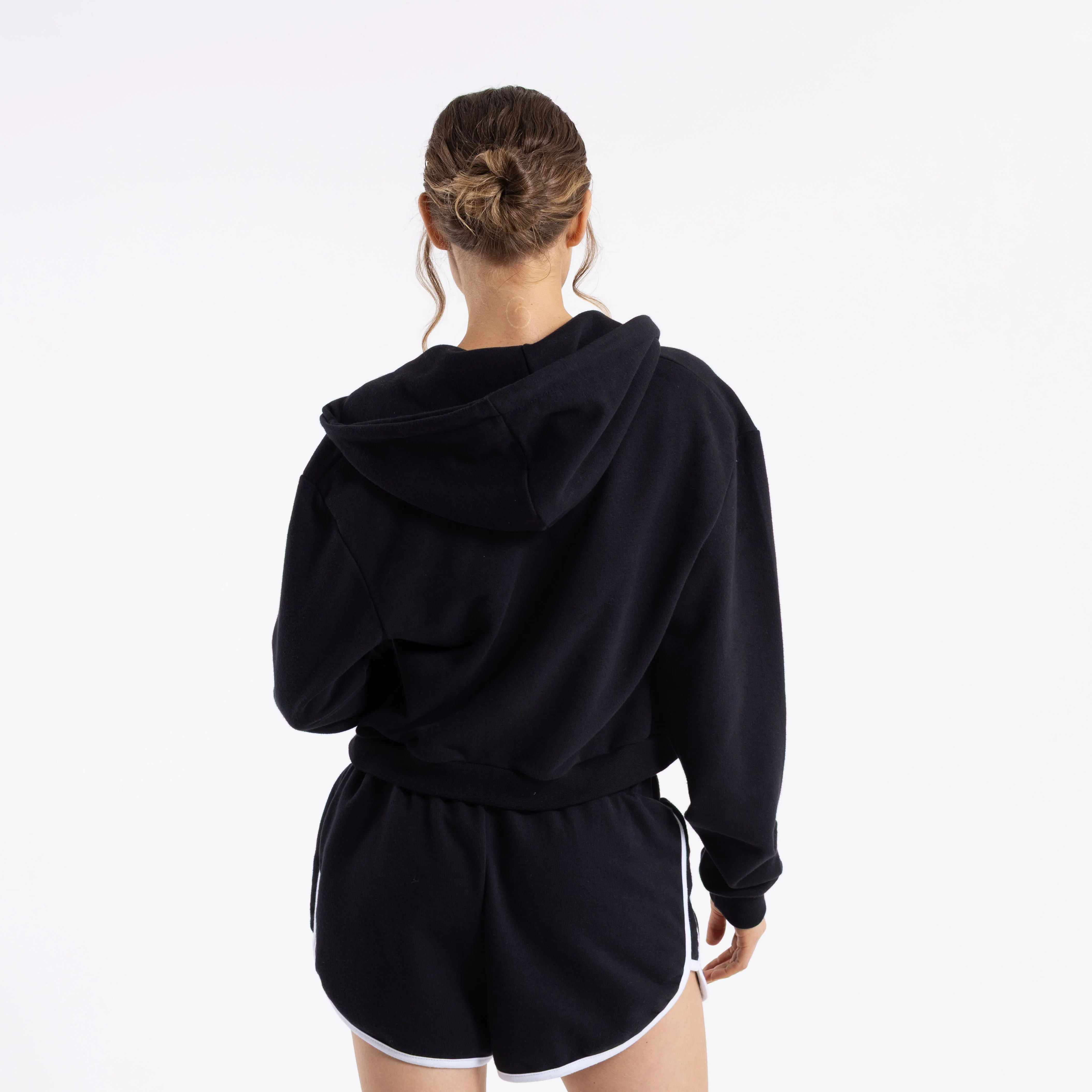 Campera Canguro Bronson Crop Ziphood Black - Image 4