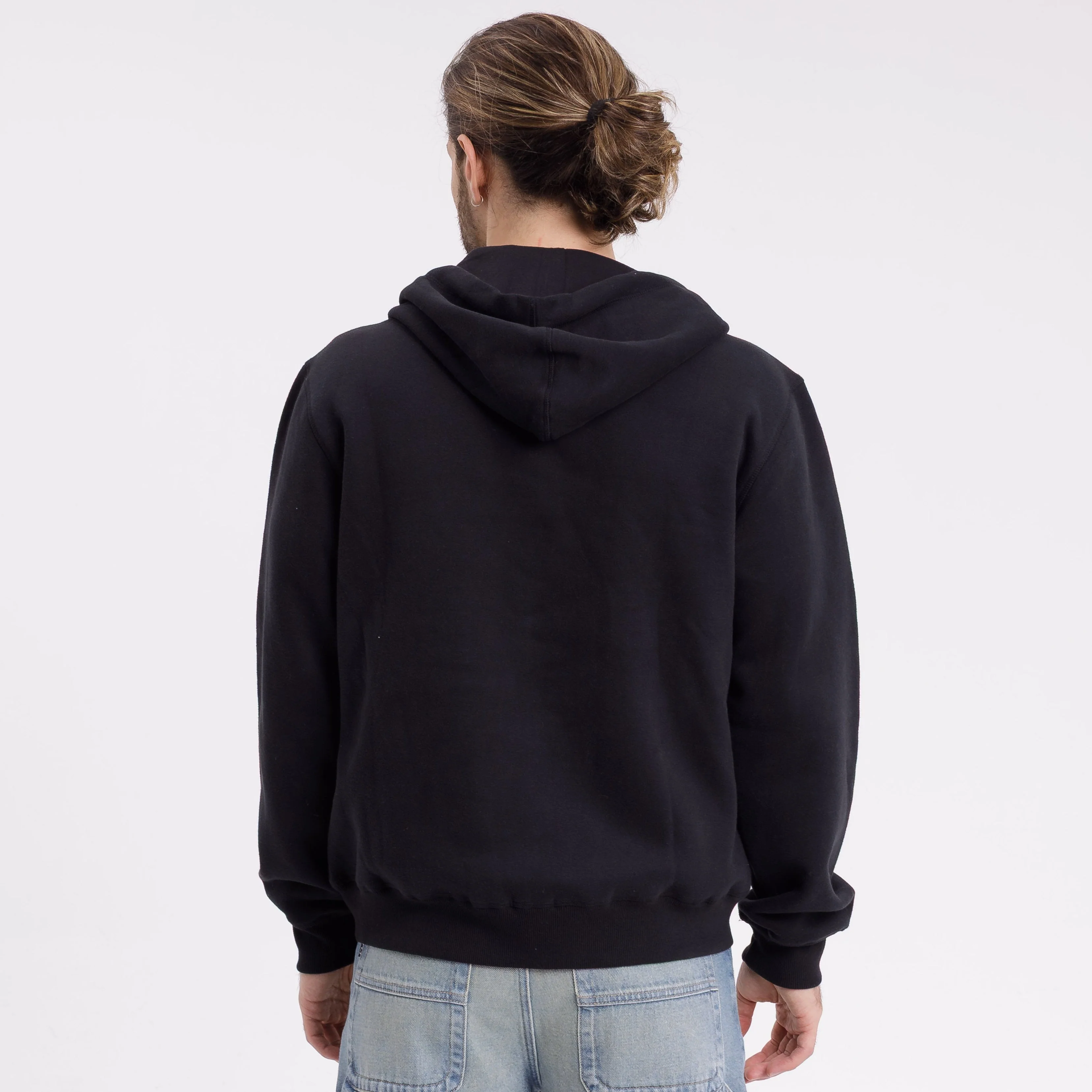 Campera Canguro One Logo Zip Black - Image 3