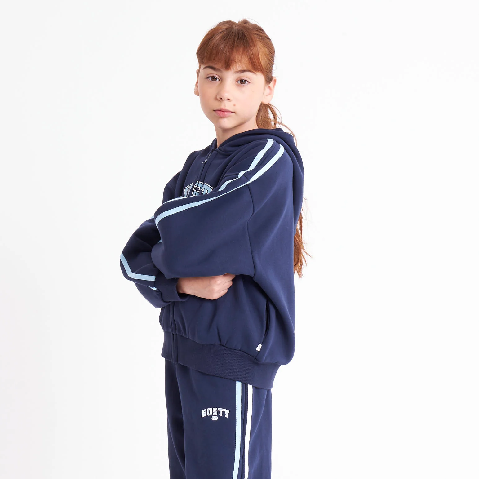 Campera Canguro Girls Team Varsity Navy - Image 10