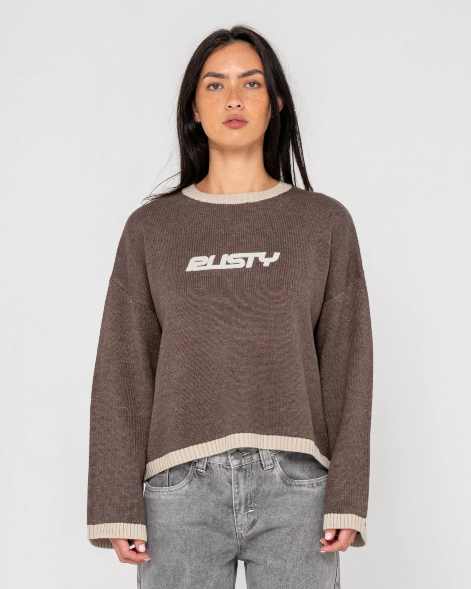 Sweater Rider Relaxed Neck Knit Pinecone - Image 3
