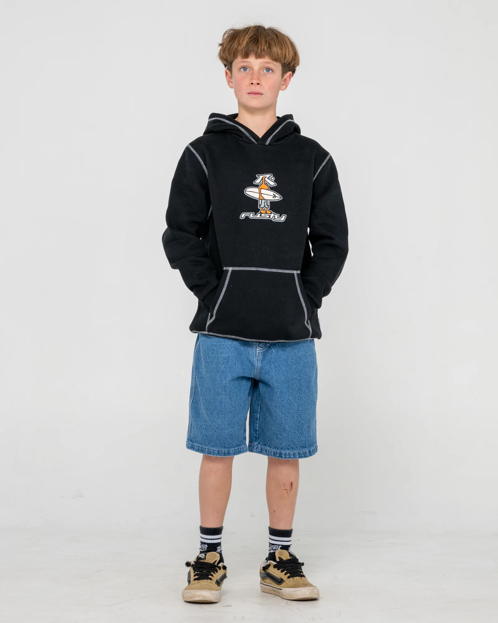 Canguro Dr. Dot Hooded Fleece Junior Black - Image 4