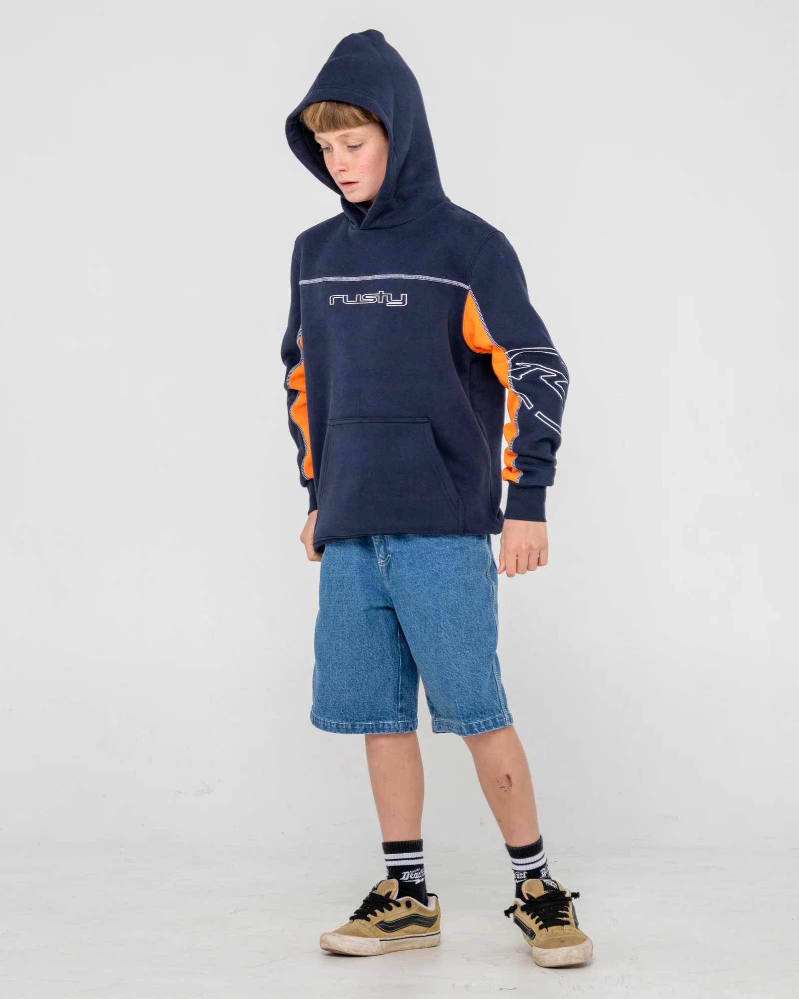 Canguro Titan Hooded Fleece Junior Navy Blue - Image 4
