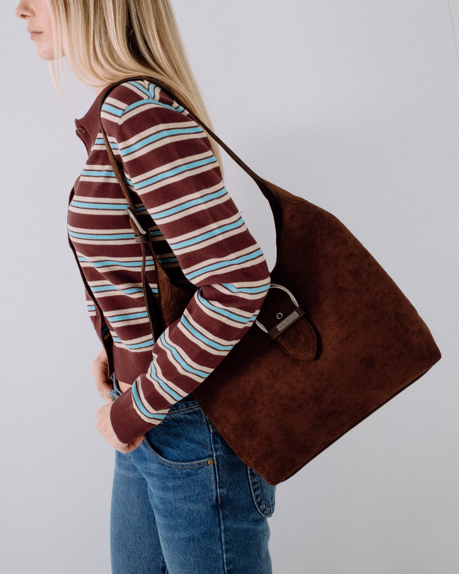 Cartera Rodeo Suede Shoulder Bag Pinecone - Image 2