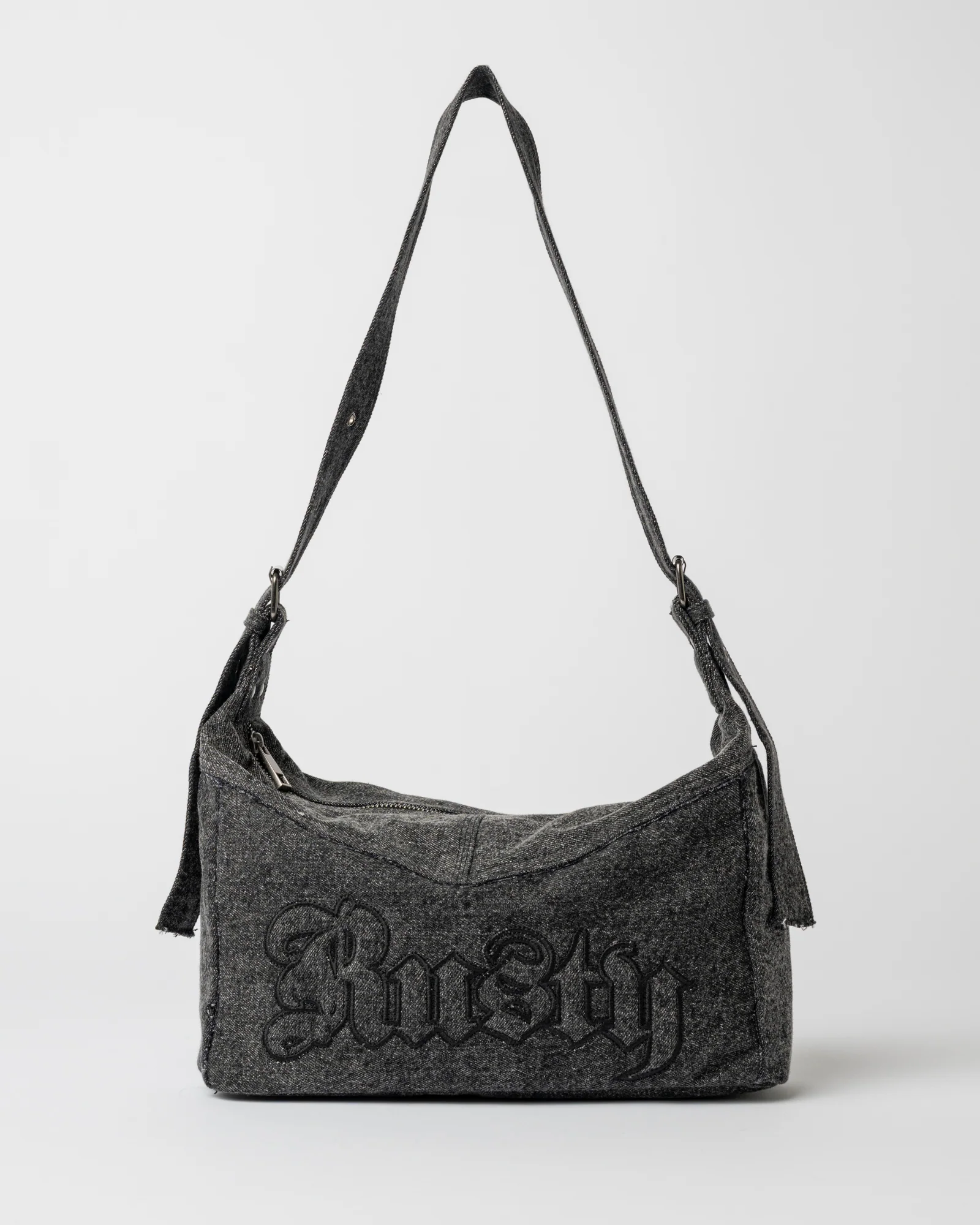 Cartera Roxanne Denim Shoulder Bag Washed Black - Image 2