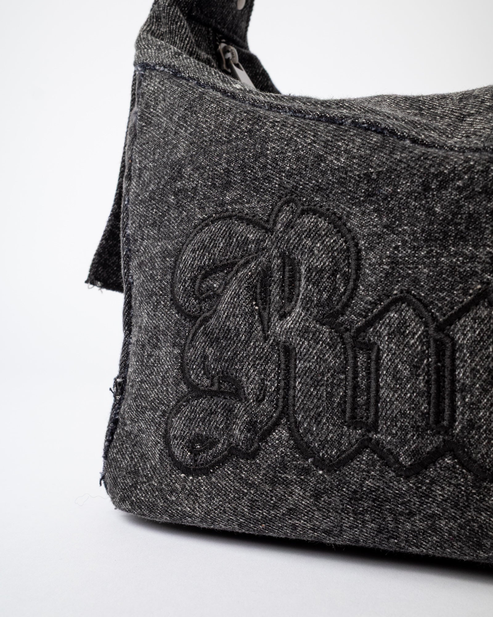 Cartera Roxanne Denim Shoulder Bag Washed Black - Image 3