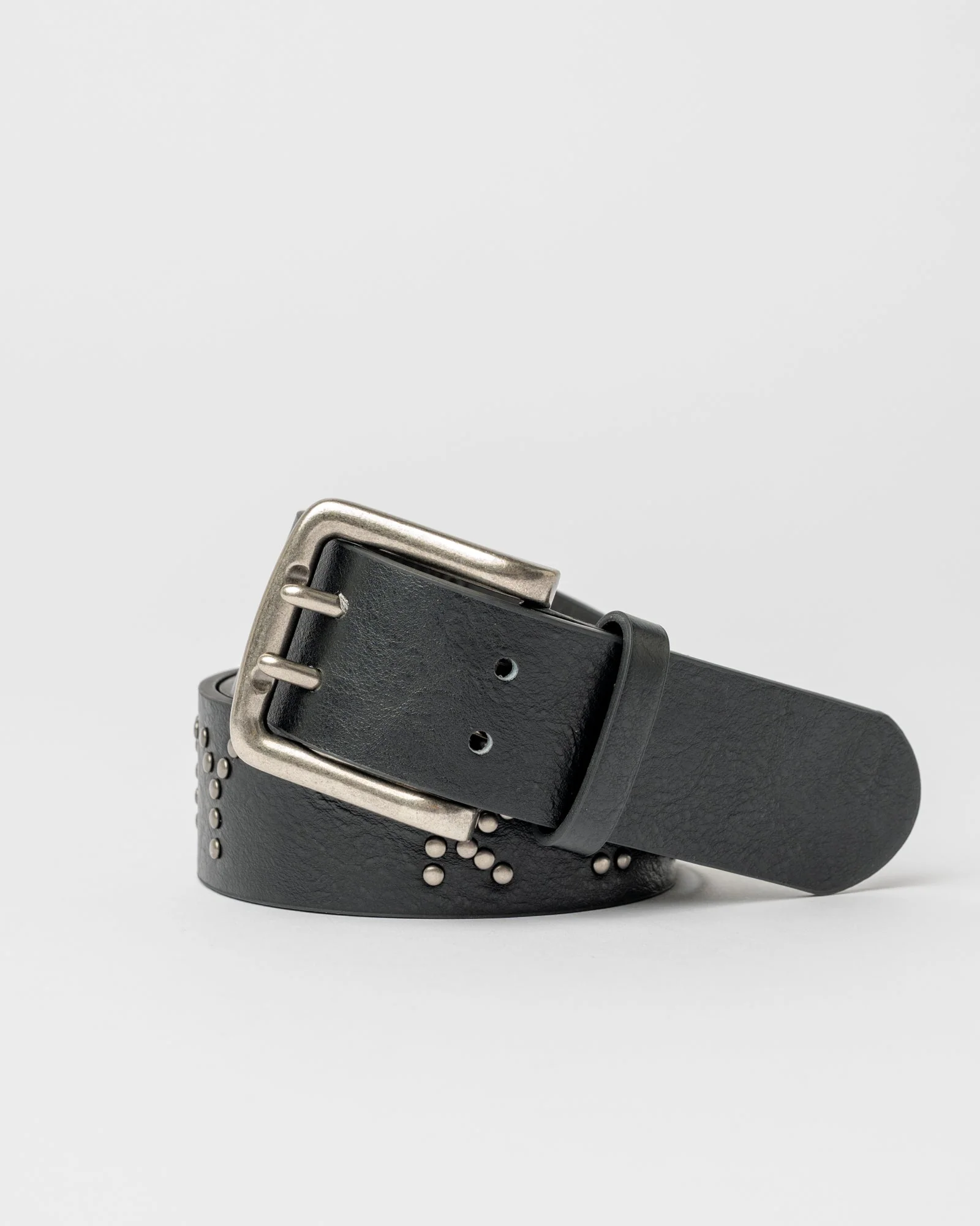 Cinturon Tease Leather Stud Belt Black - Image 2