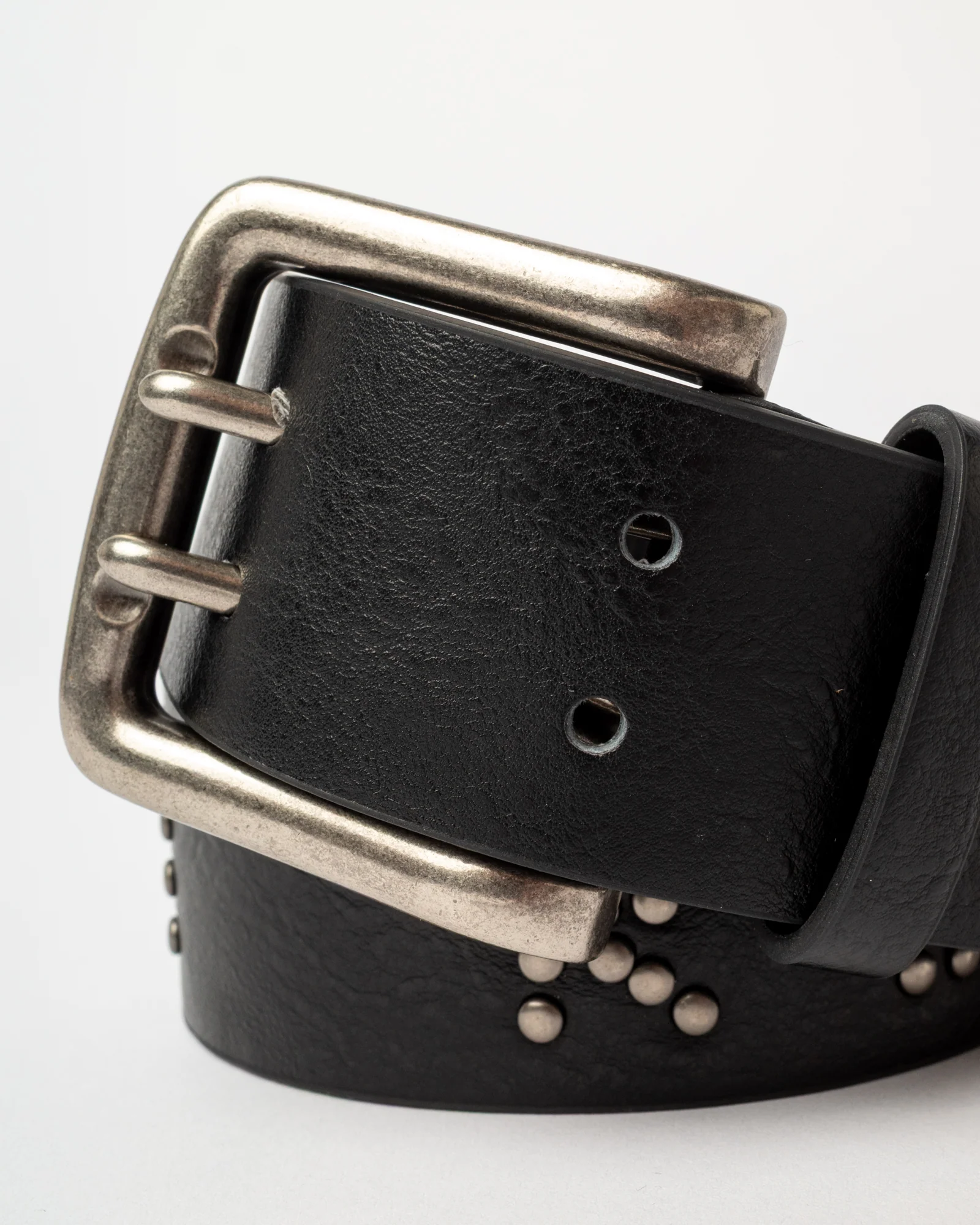 Cinturon Tease Leather Stud Belt Black - Image 5