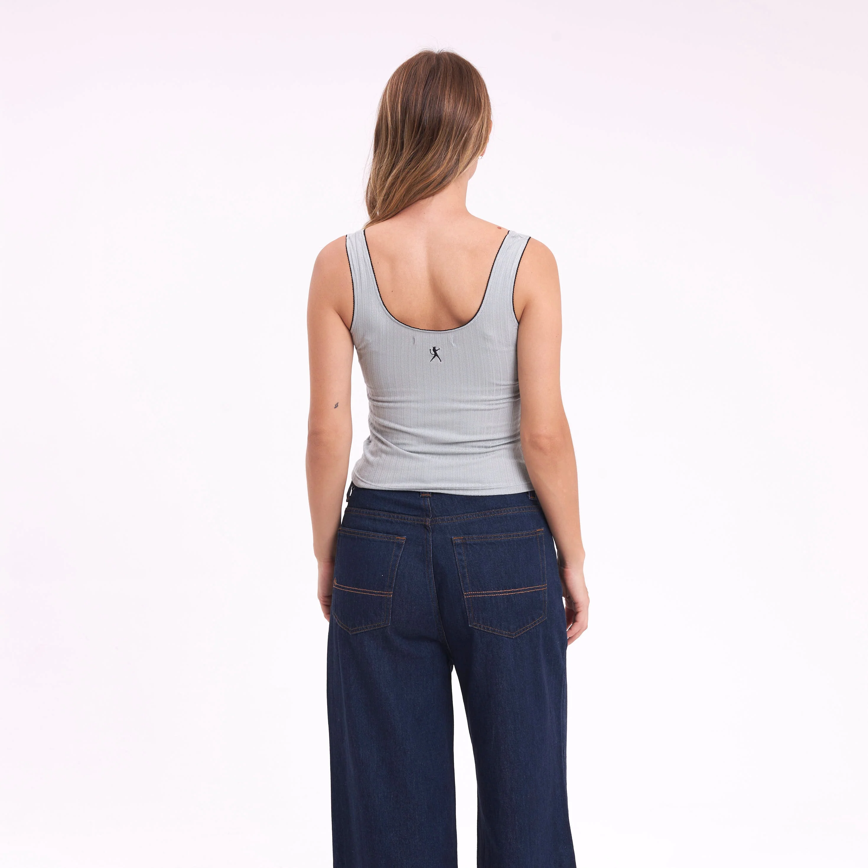 Fashion Top Cassian Fall Scoop Neck Tank Grey - Image 4