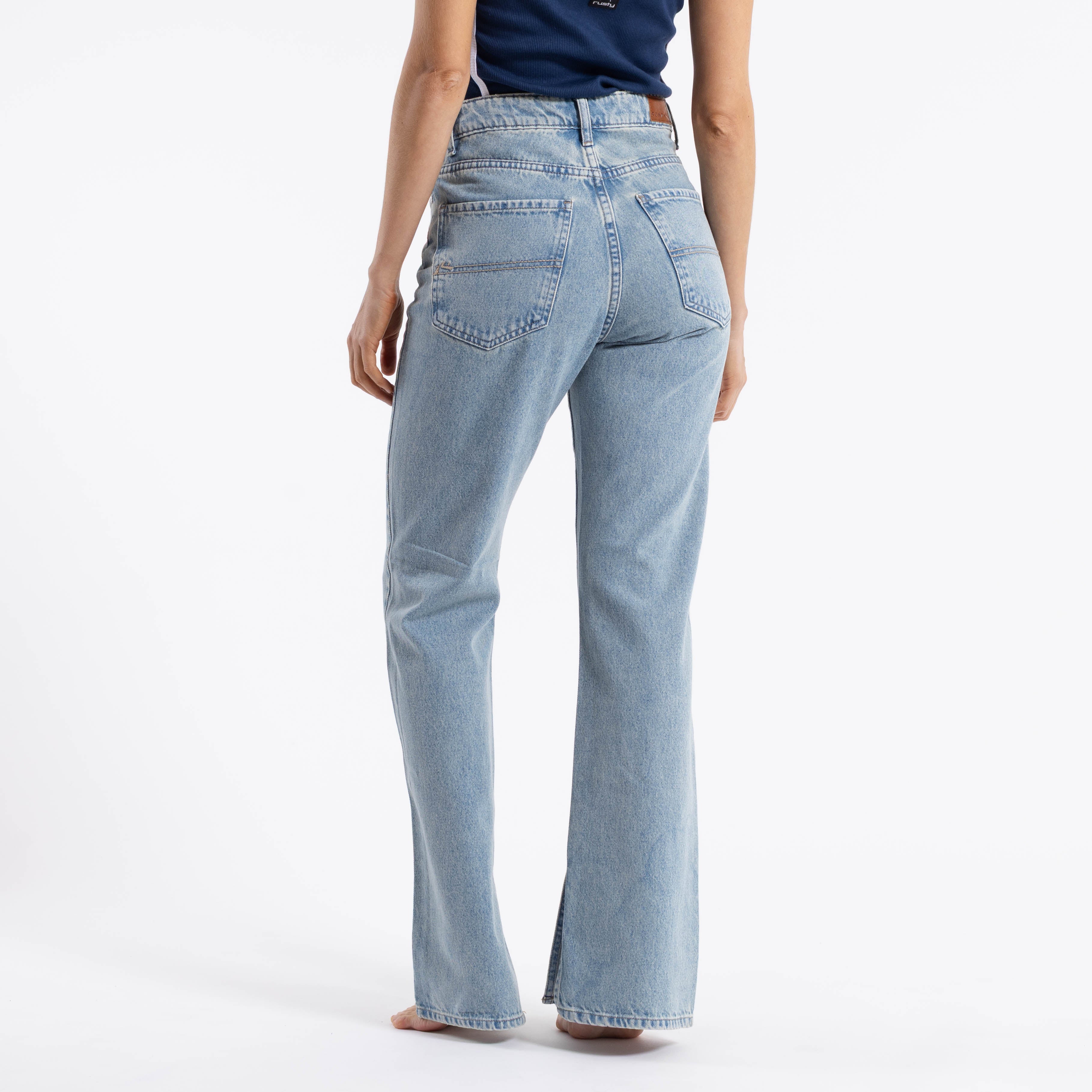 Jean Betty Hi Rise Baggy Middy Blue - Image 4