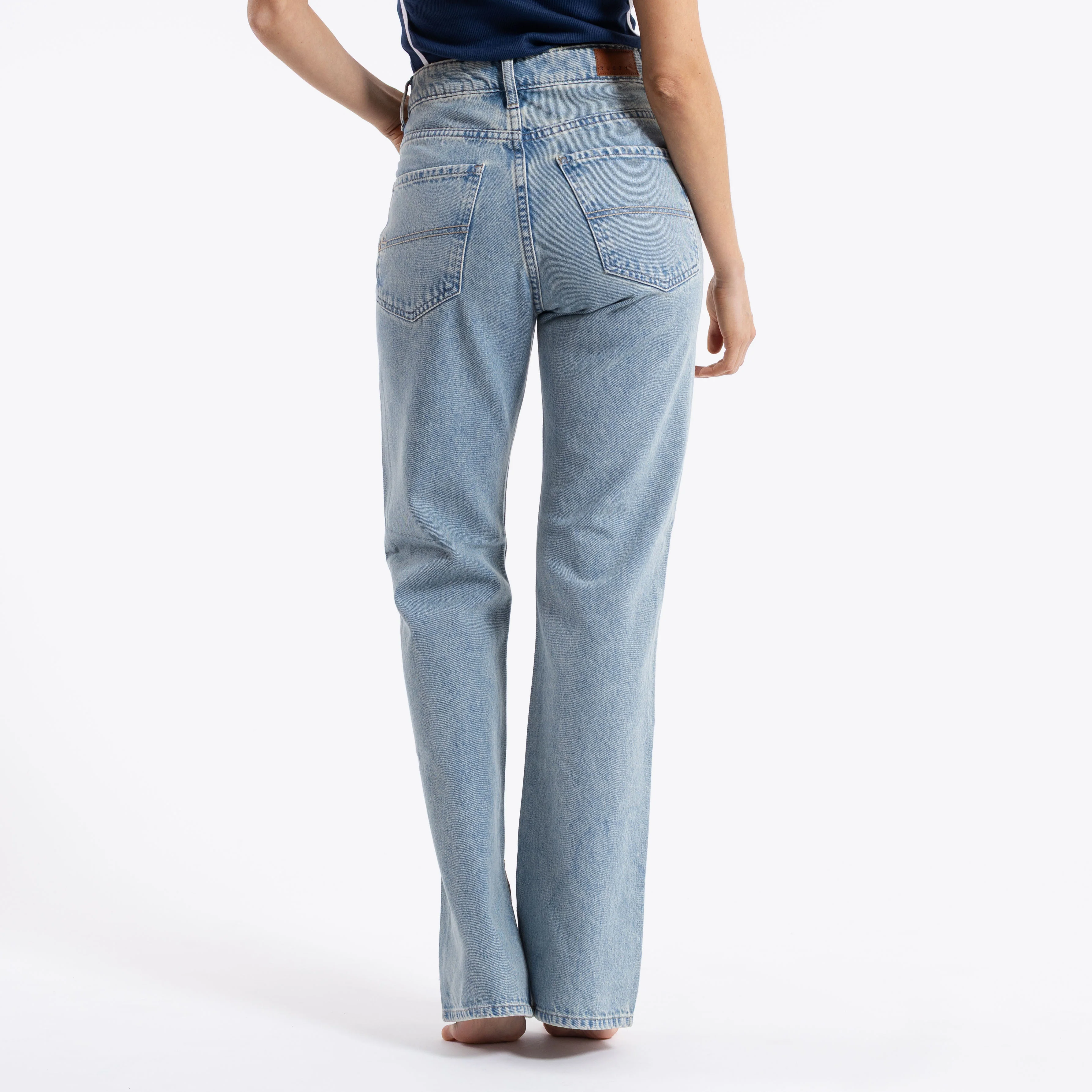 Jean Betty Hi Rise Baggy Middy Blue - Image 5