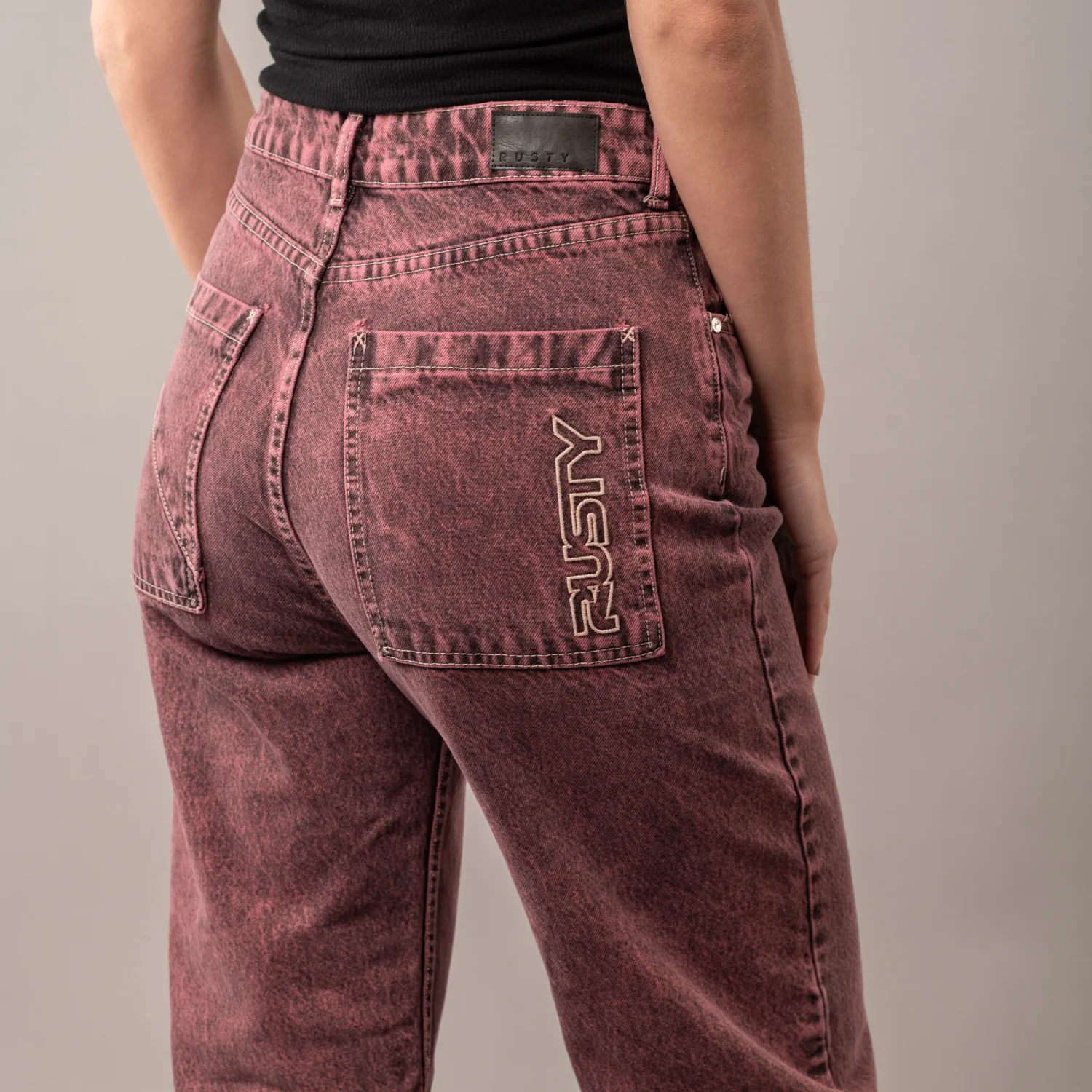 Jean Bethany Baggy Overdyed Rhubarb - Image 2