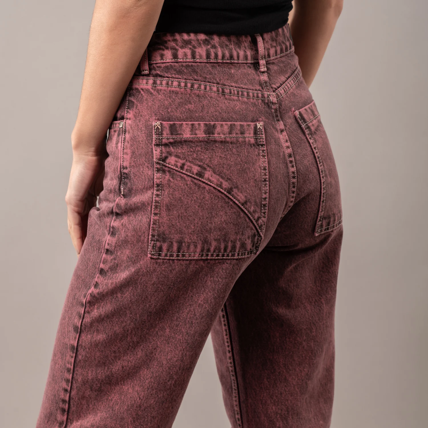 Jean Bethany Baggy Overdyed Rhubarb - Image 6