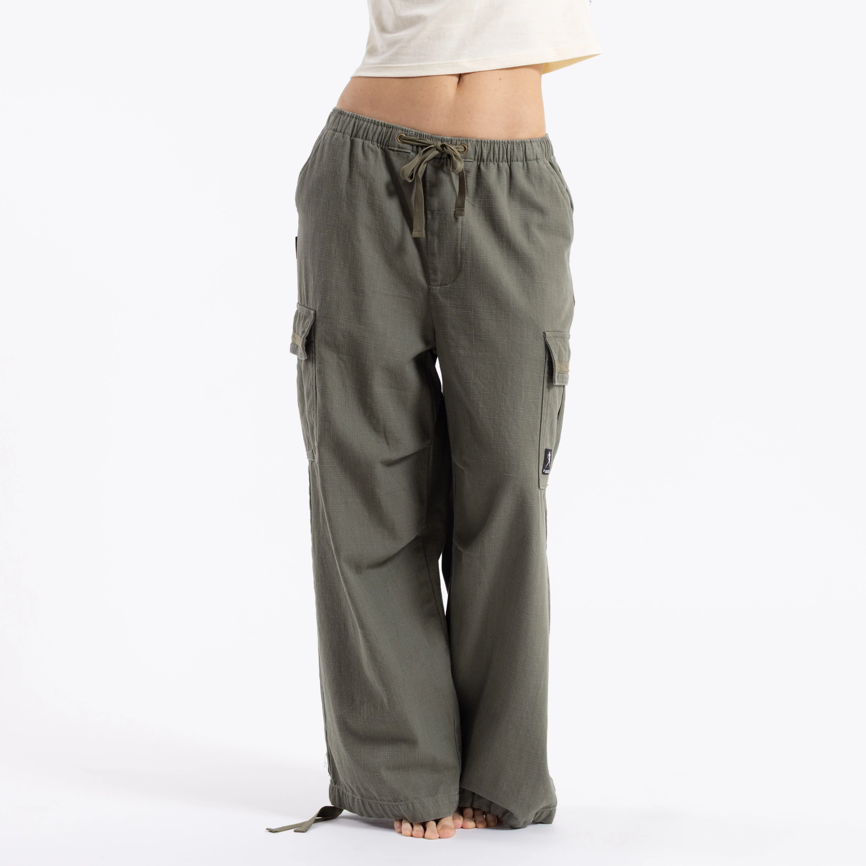 Jean Rusty River Low Rise Baggy Cargo Pant Shadow Army