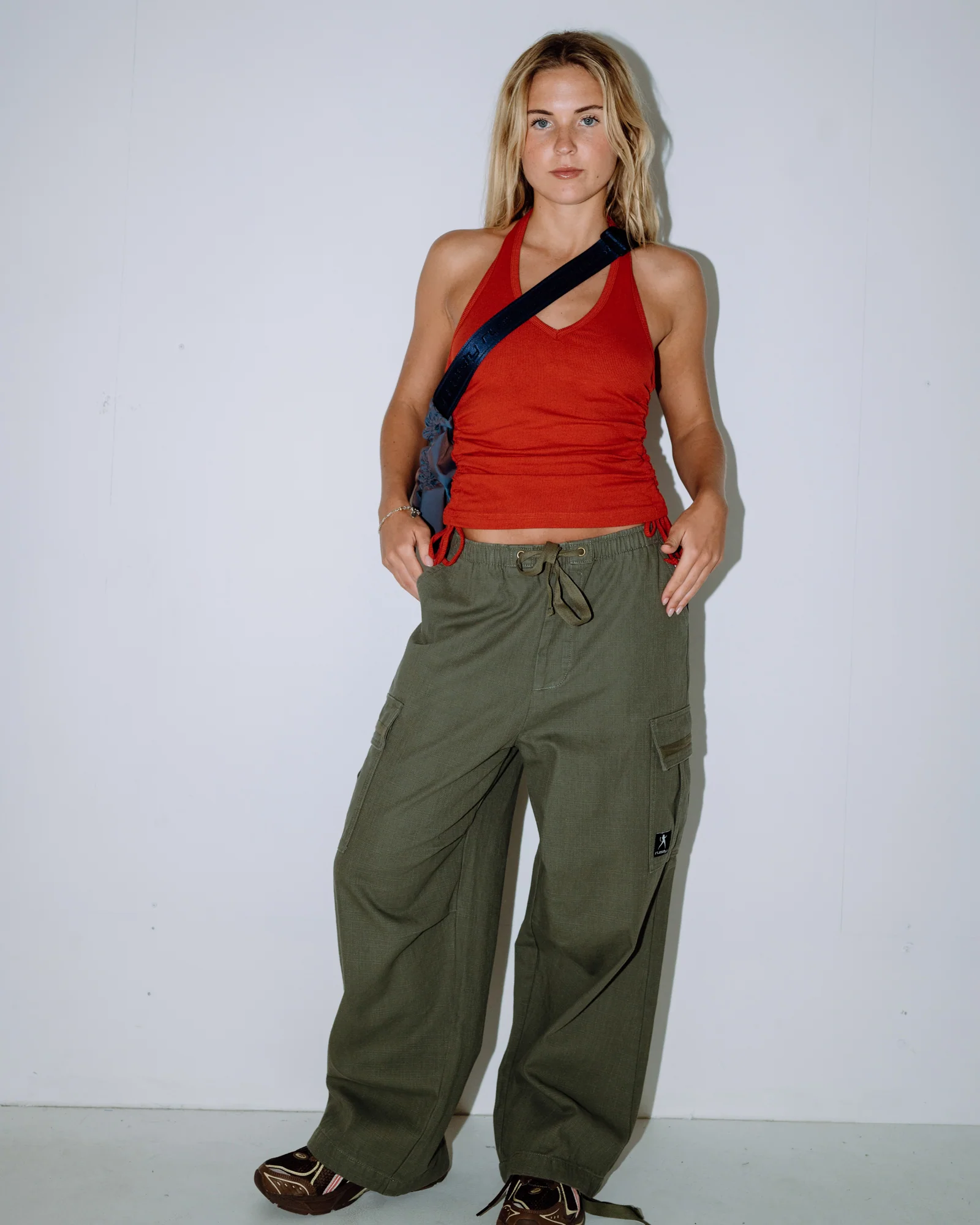 Jean Rusty River Low Rise Baggy Cargo Pant Shadow Army - Image 2