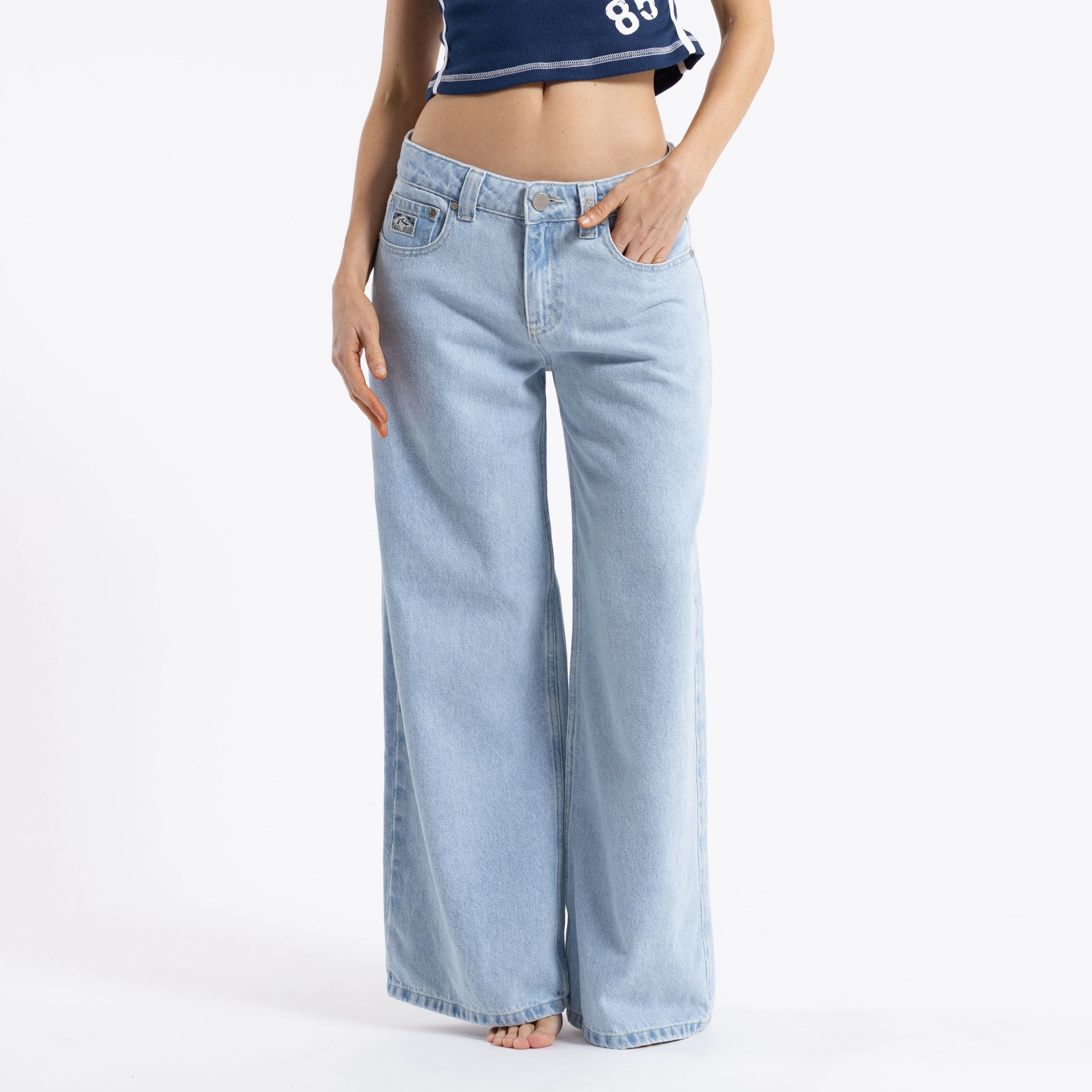 Jean Low Rise Super Wide Leg Sky Blue
