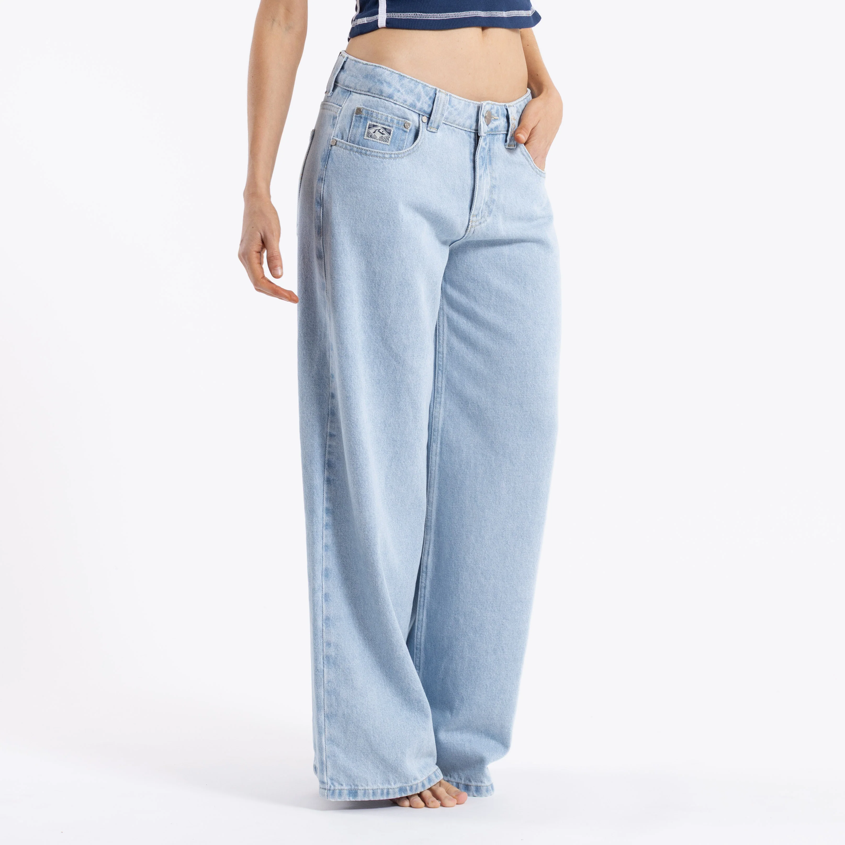 Jean Low Rise Super Wide Leg Sky Blue - Image 3