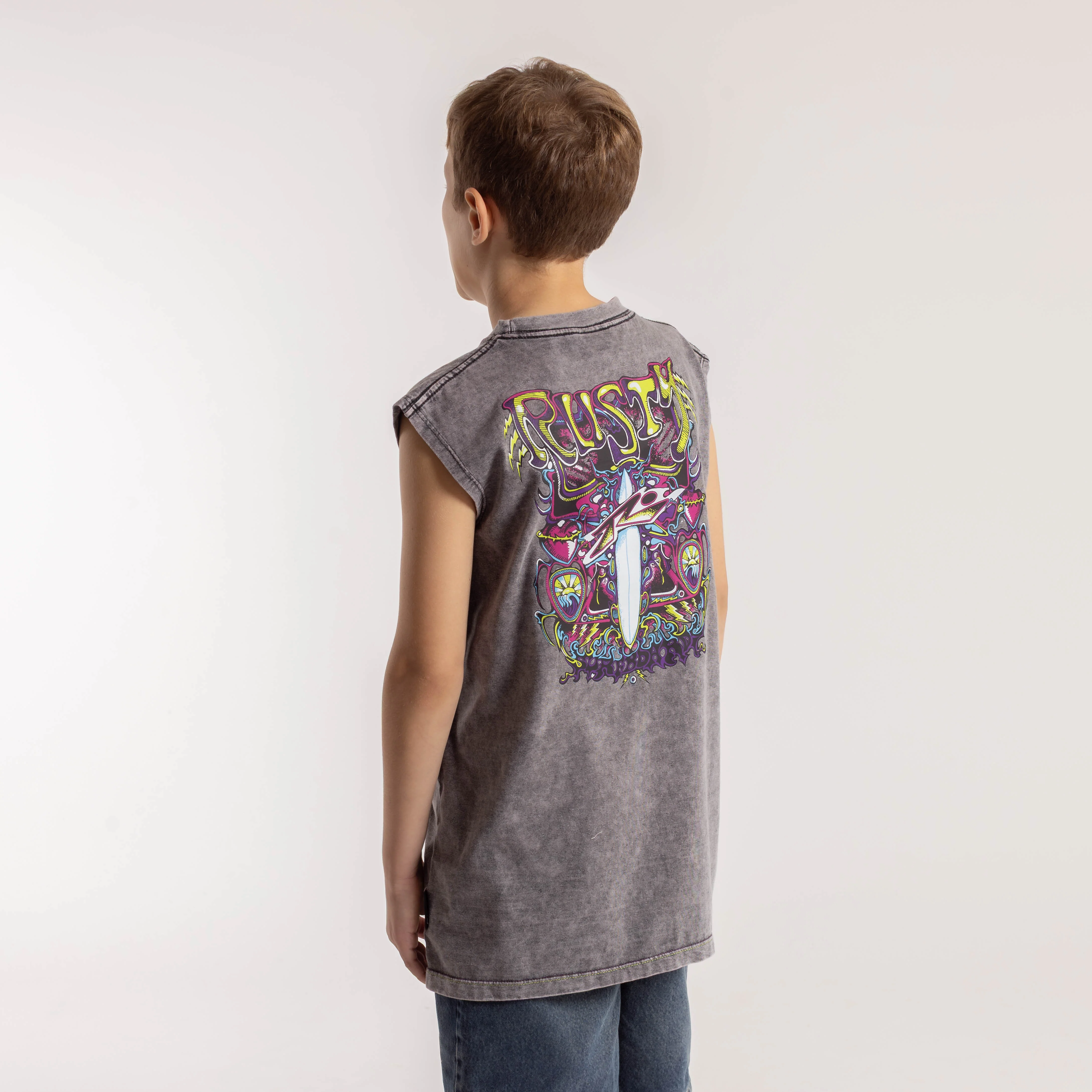 Musculosa Surf Frames Junior Process Black - Image 3
