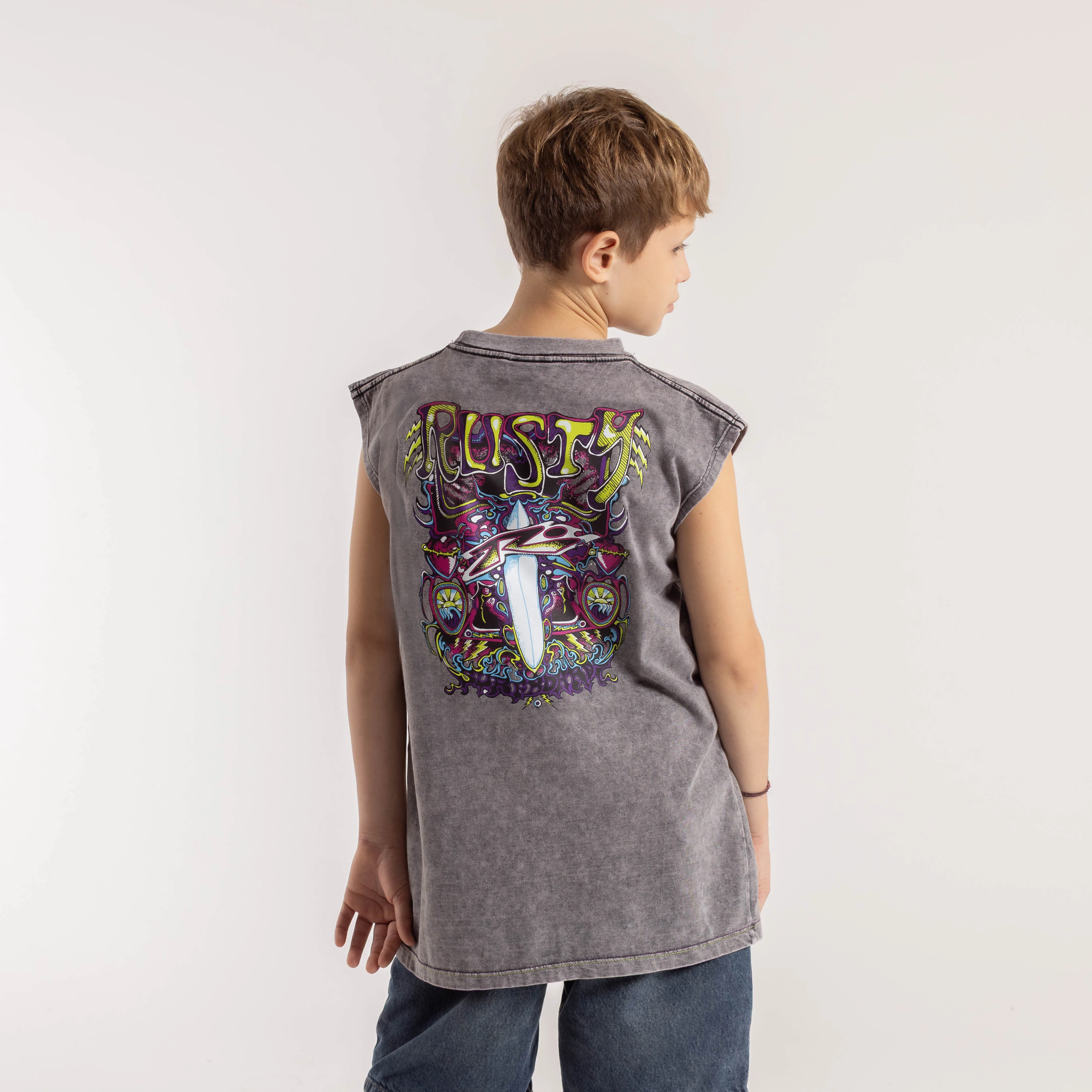 Musculosa Surf Frames Junior Process Black - Image 5