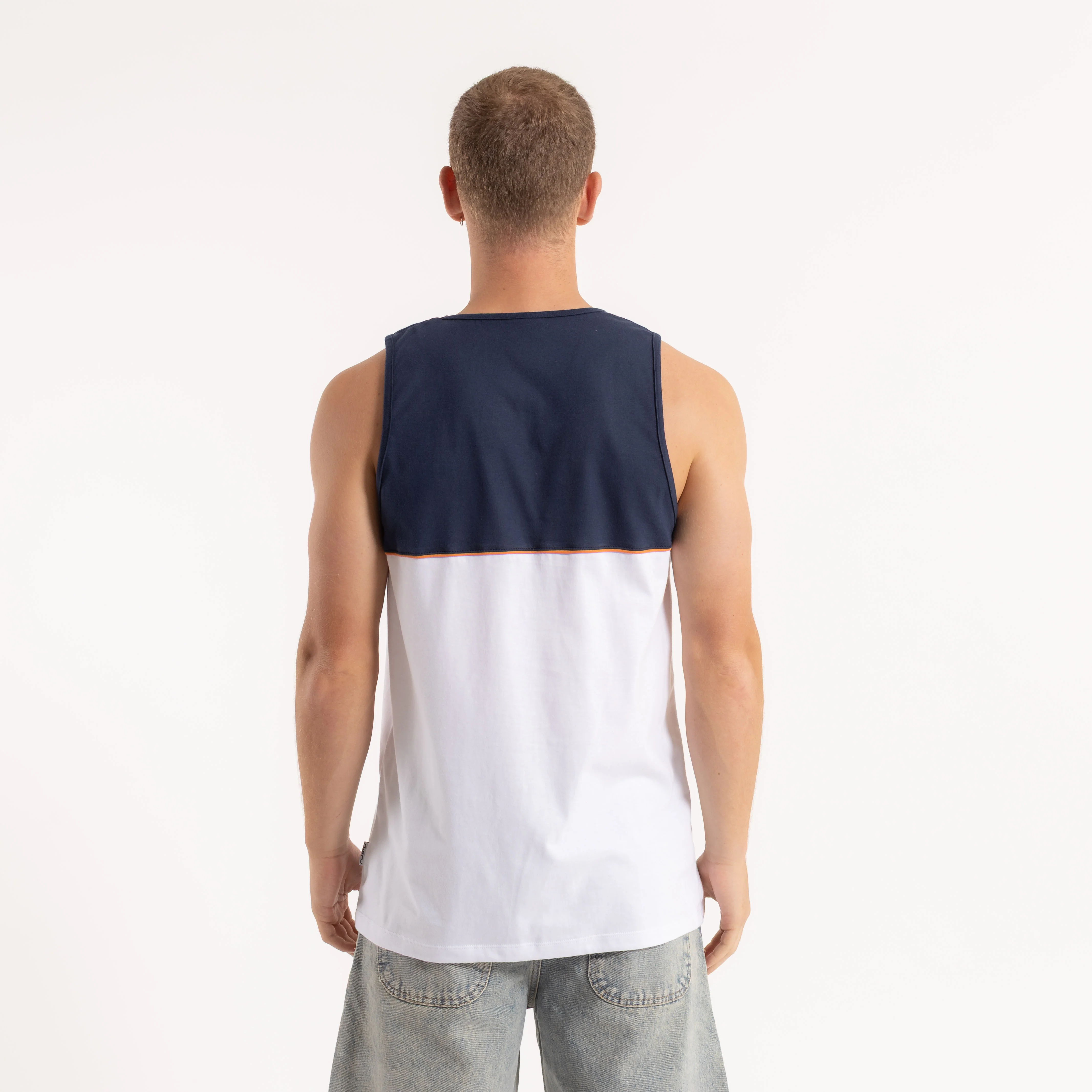 Musculosa Infinity White/Navy Blue - Image 4