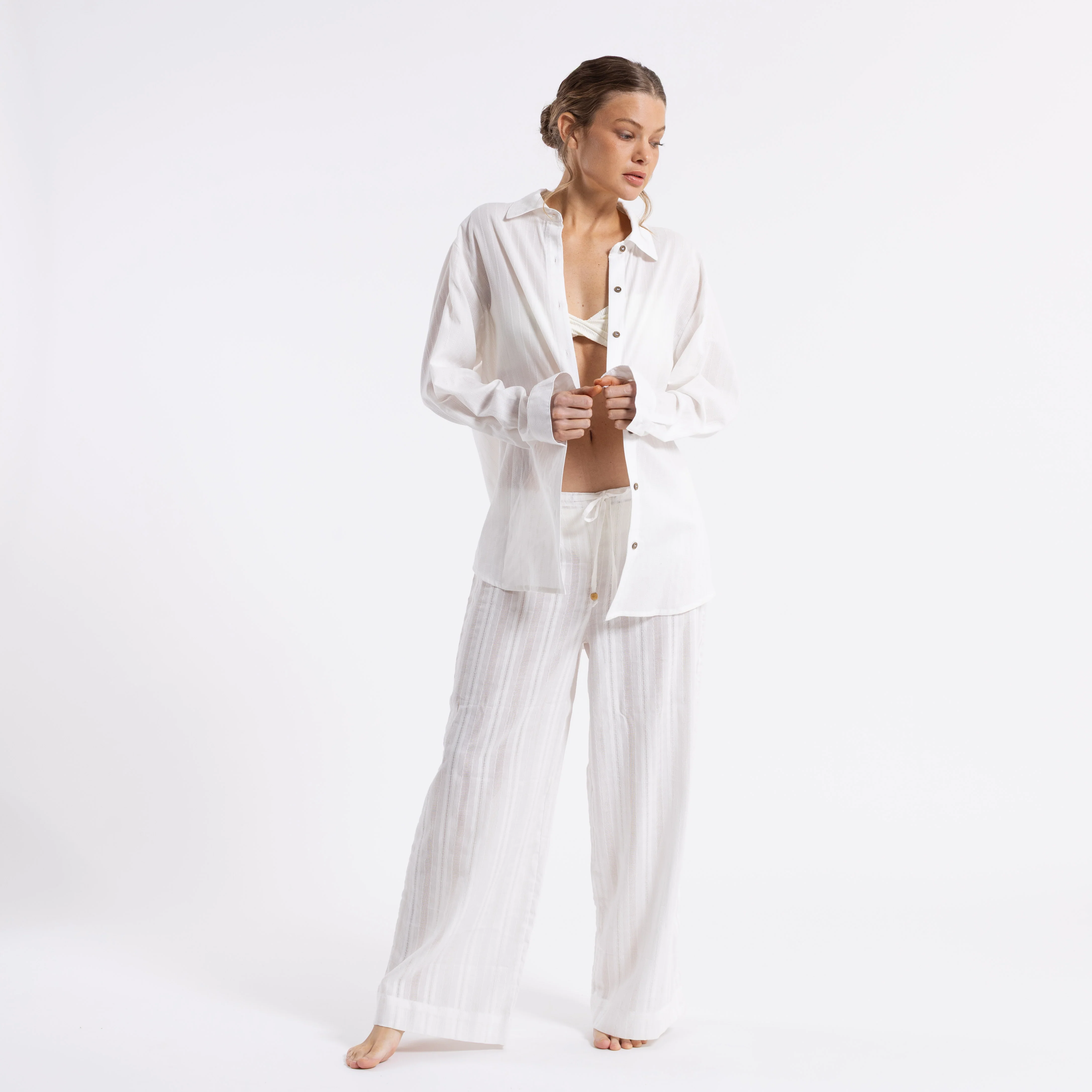 Pantalon Cici Sheer Beach Off White - Image 5