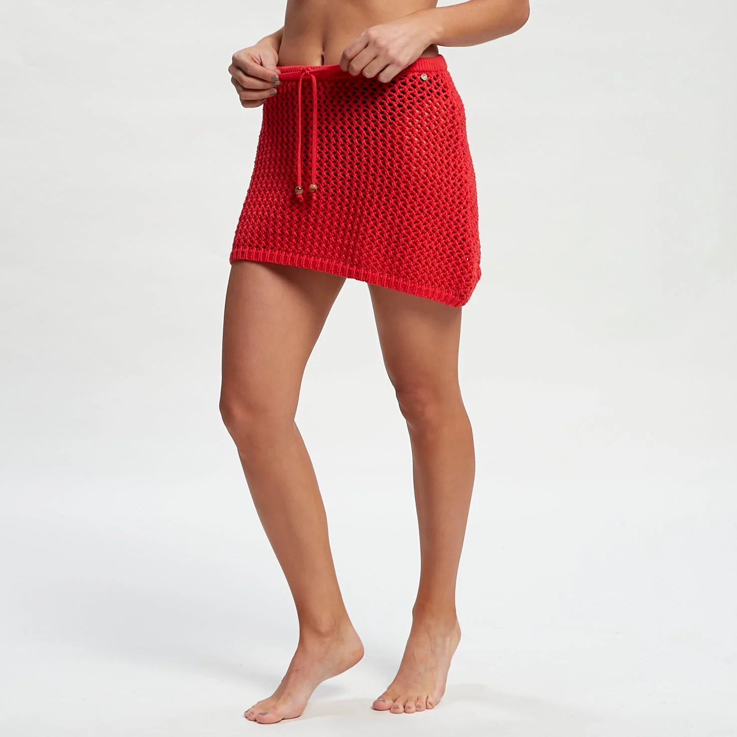 Pollera Amalfi Knit Skirt Fiesta Red - Image 5