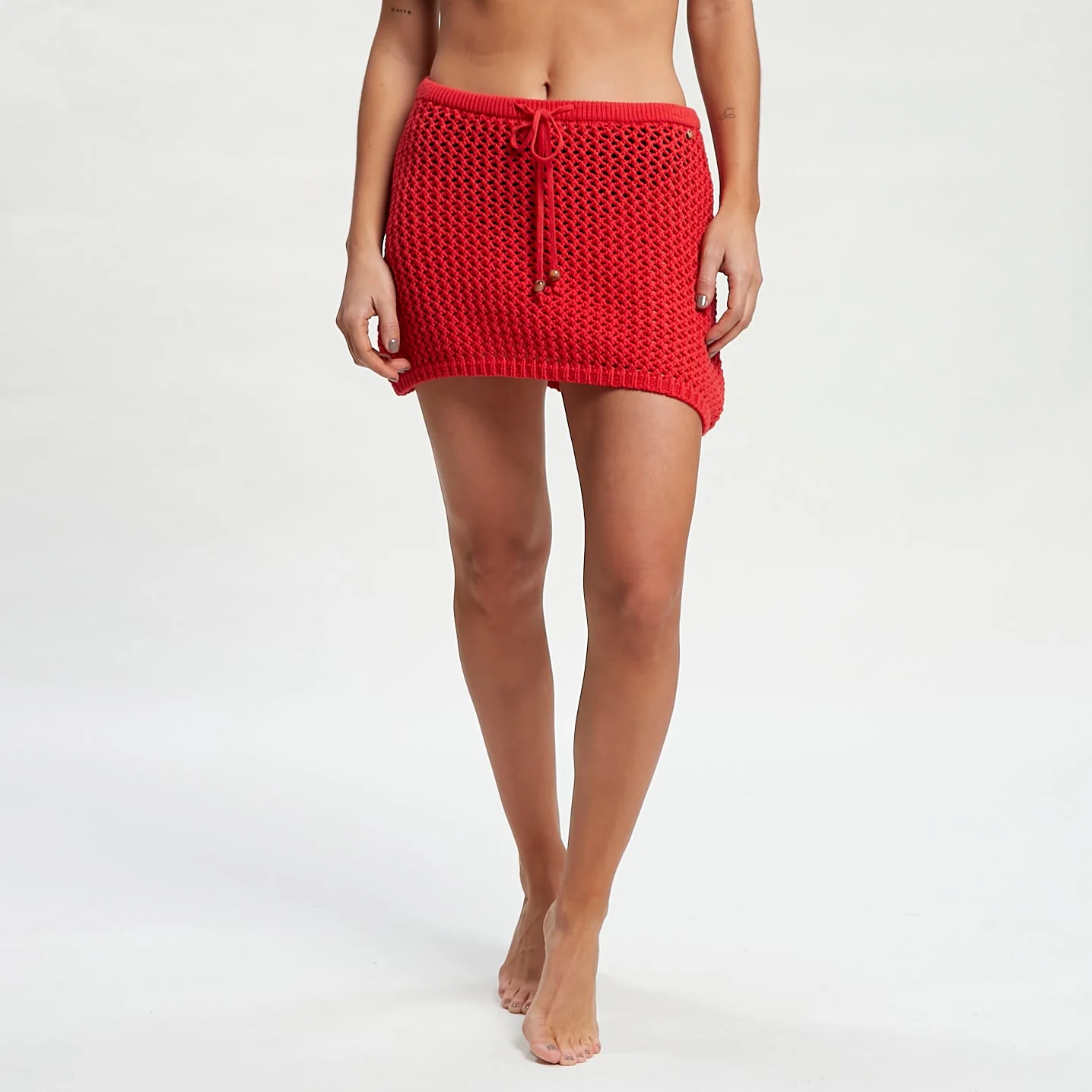 Pollera Amalfi Knit Skirt Fiesta Red - Image 6