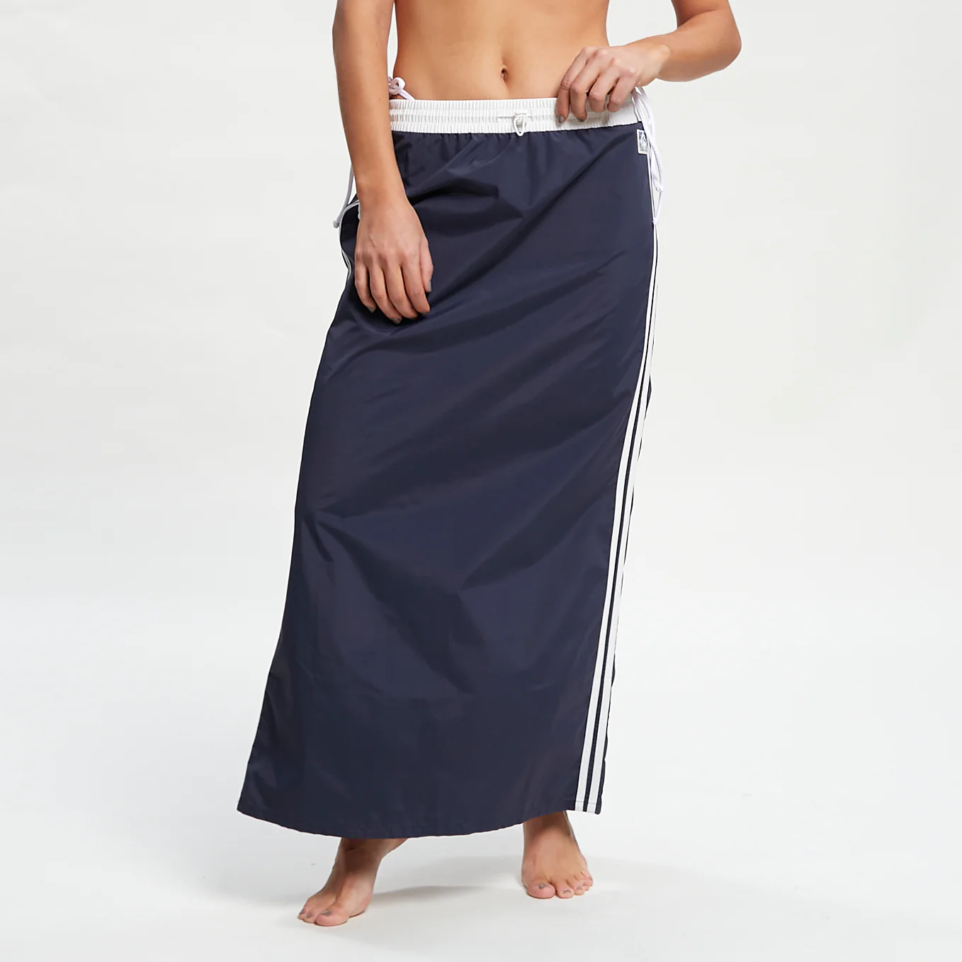 Pollera Rusty Double Trouble Elastic Waist Midi Skirt Navy Blue - Image 6