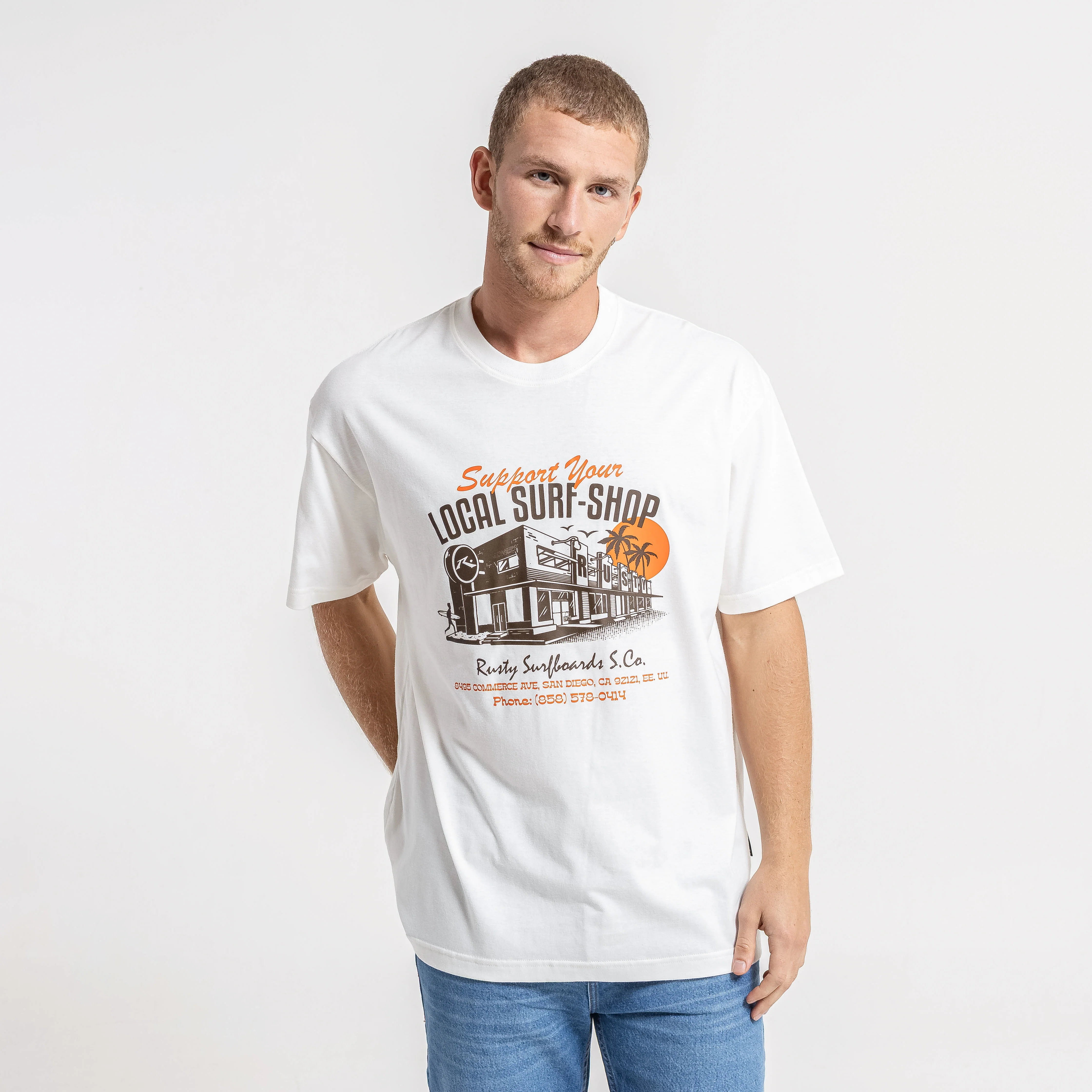 Remera Support Your Local Ecru - Image 2
