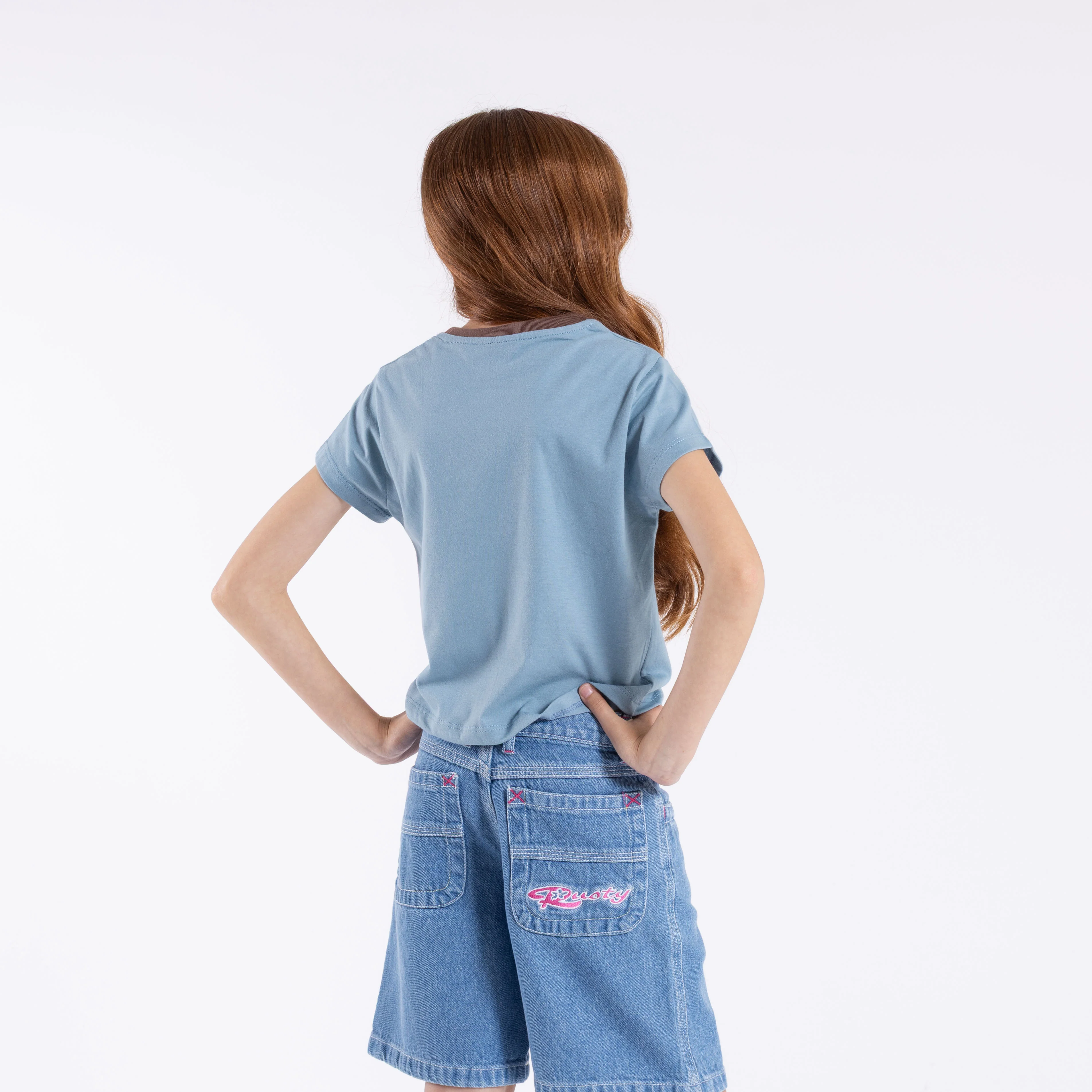 Remera Snapper Contrast Ringer Girls Kentucky Blue - Image 5