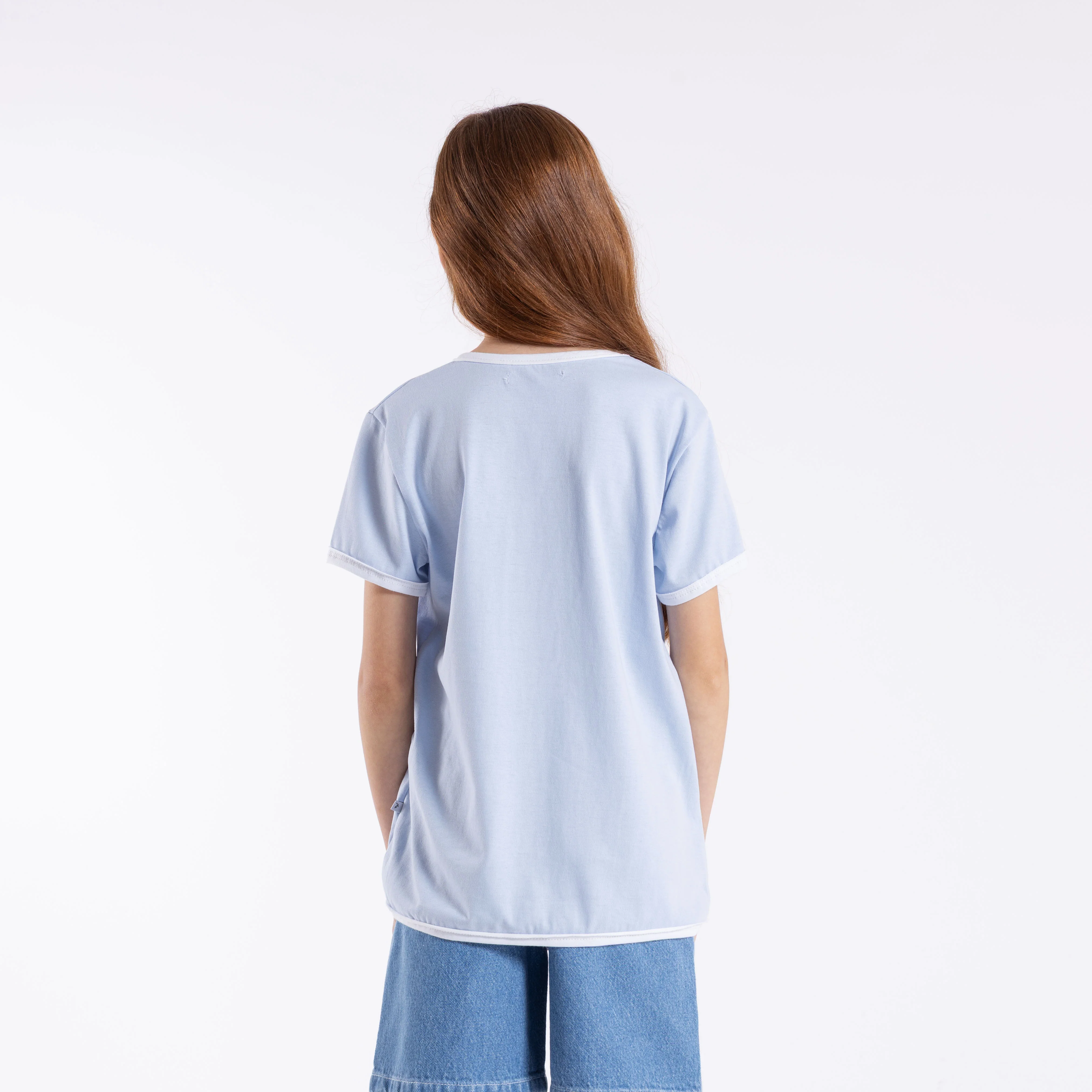 Remera Sunset Wishes Ringer Girls Kentucky Blue - Image 5