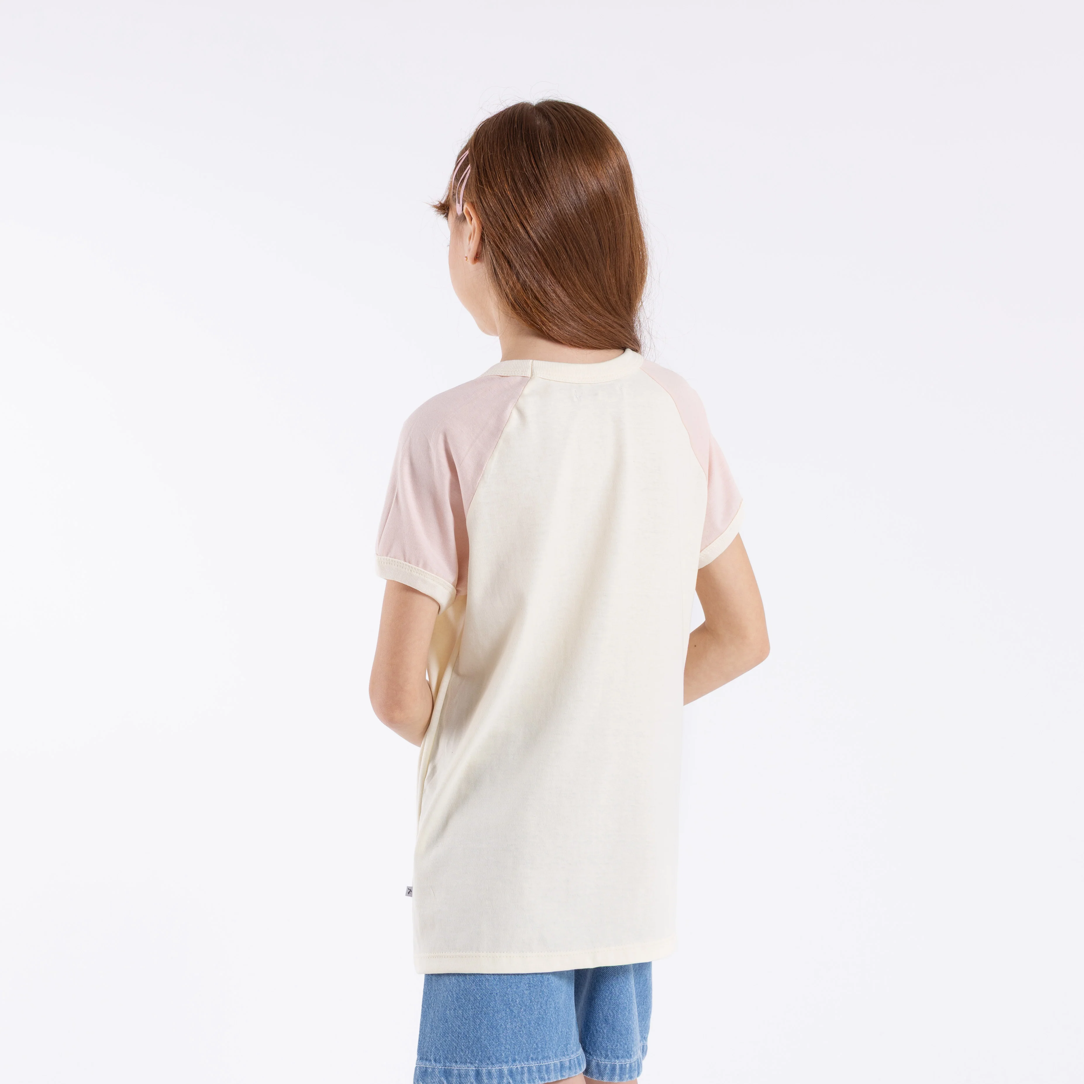 Remera Beau Colourz Oversized Girls Peach Weap - Image 4