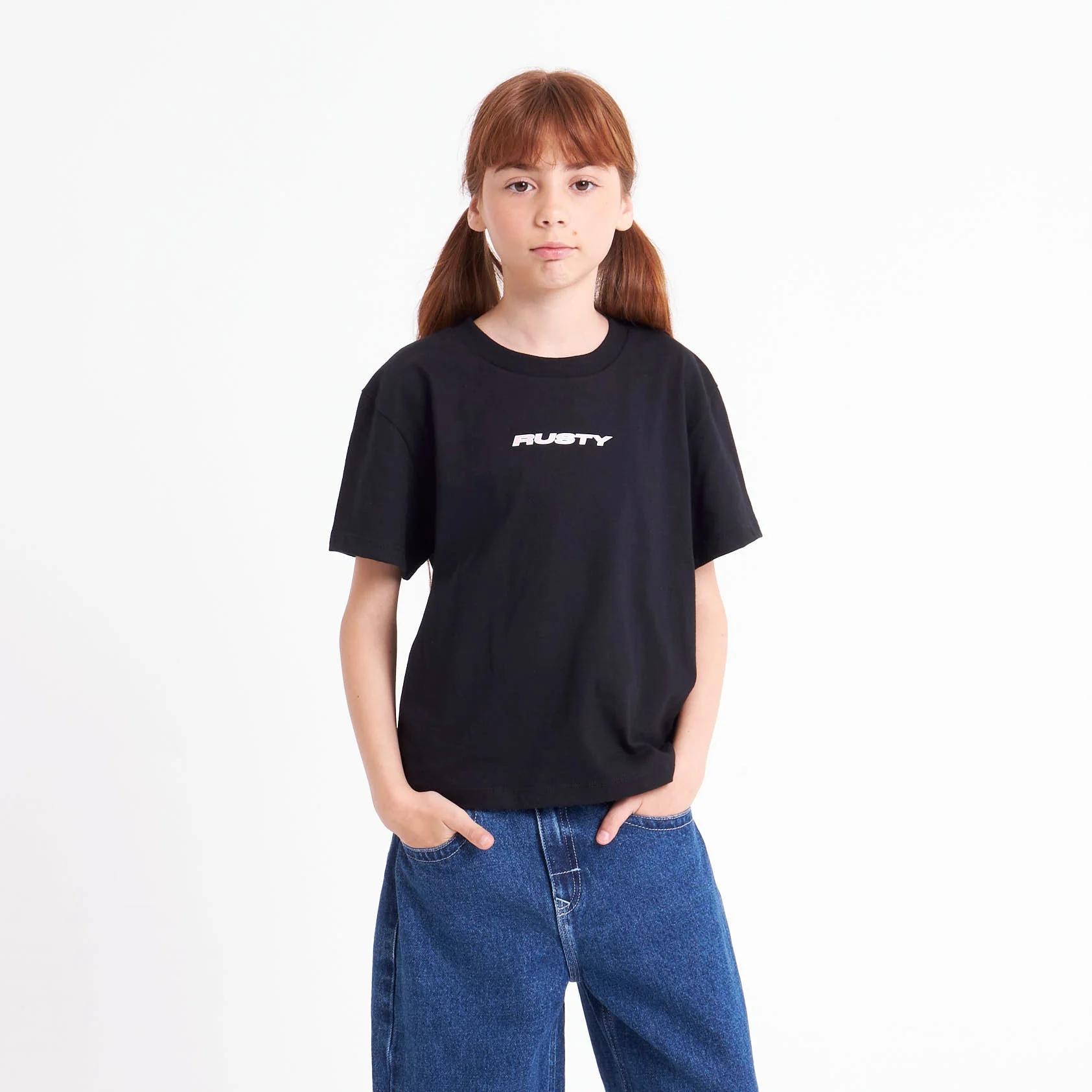 Remera Sporty Mini Girls Black - Image 3
