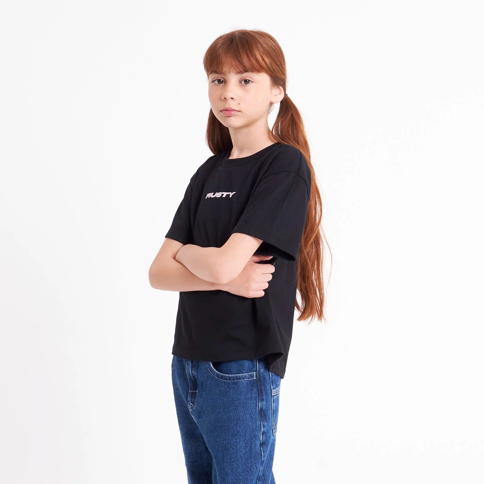 Remera Sporty Mini Girls Black - Image 4