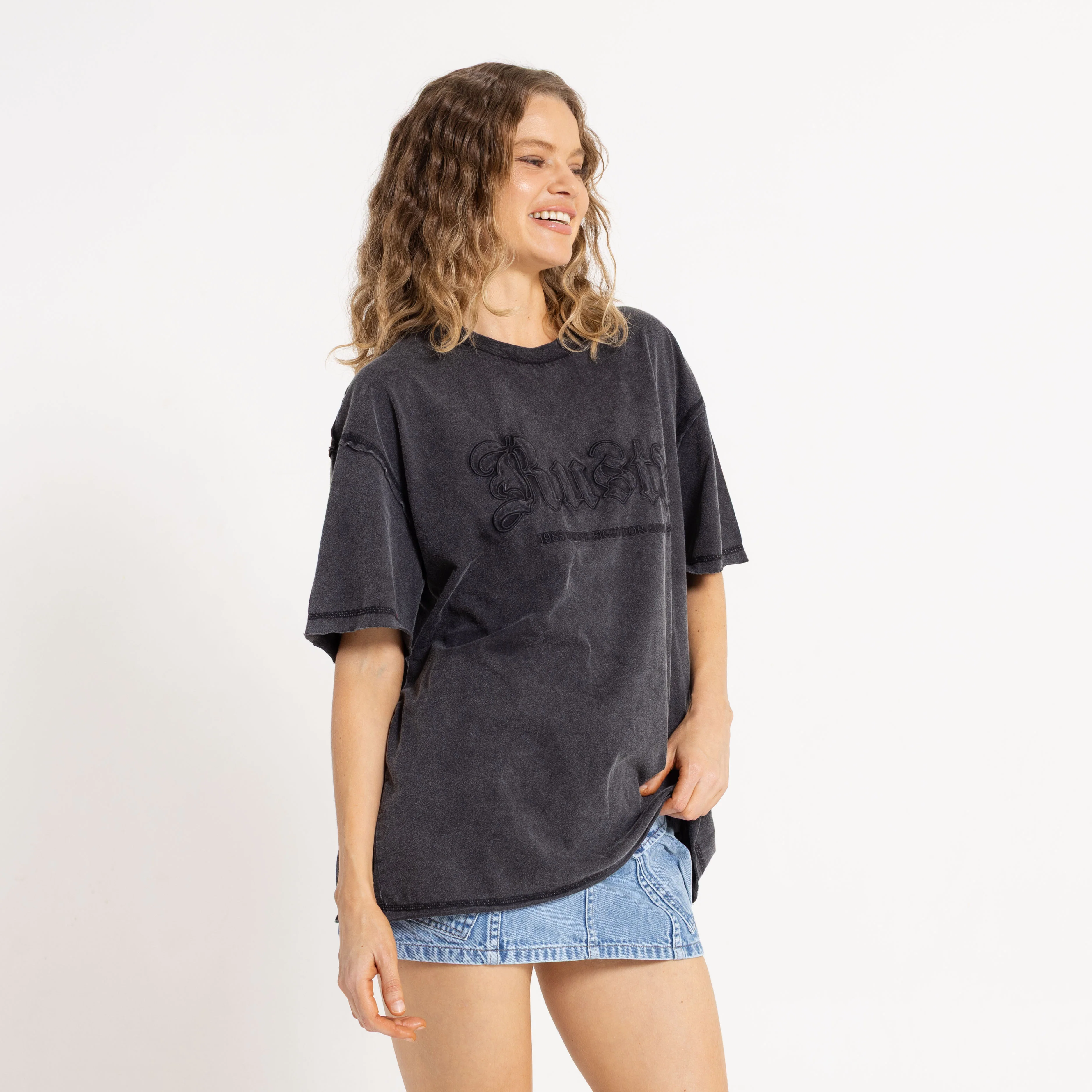 Remera Roxanne Feeln Oversize Vintage Black - Image 4