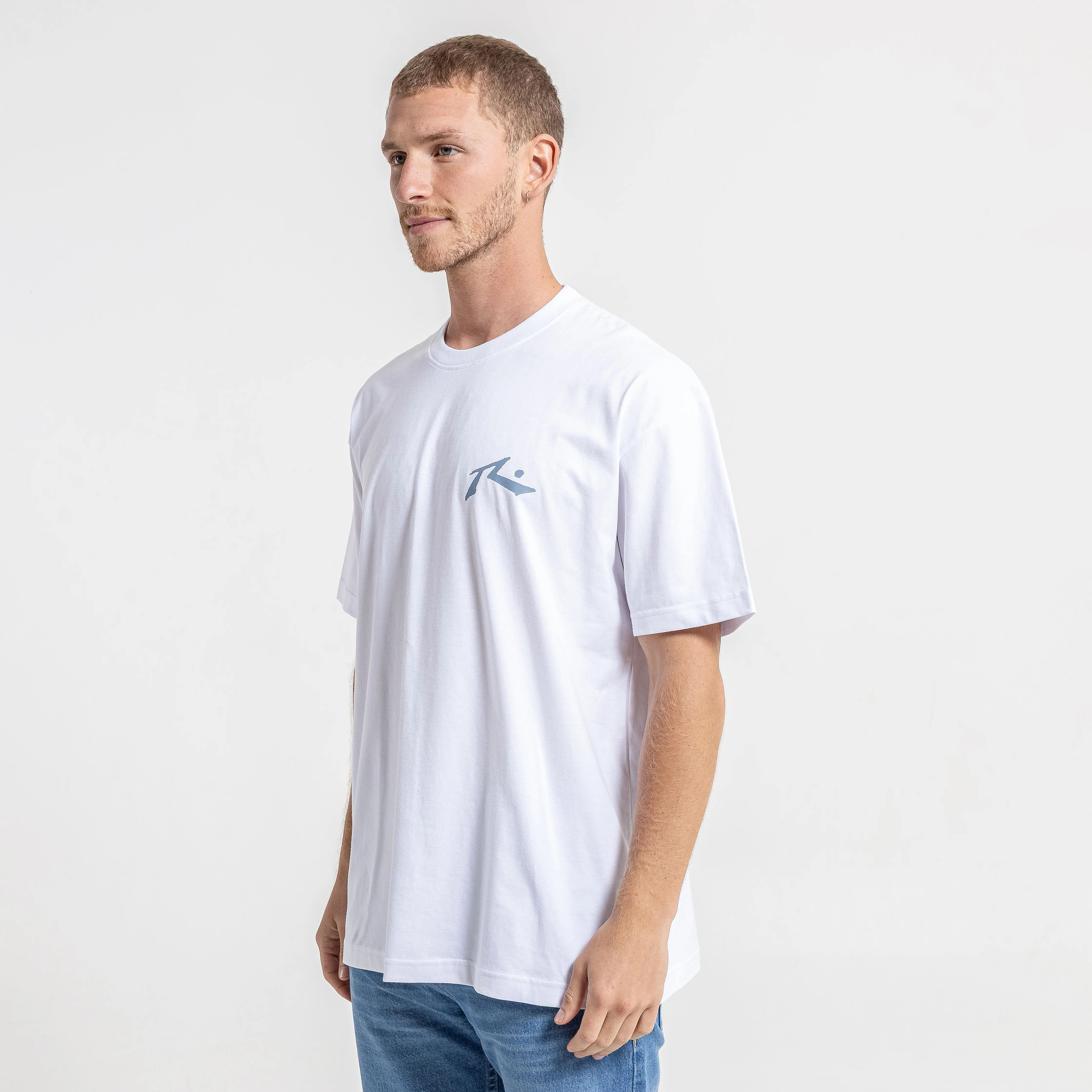 Remera Competition V.2 White/China Blue - Image 3
