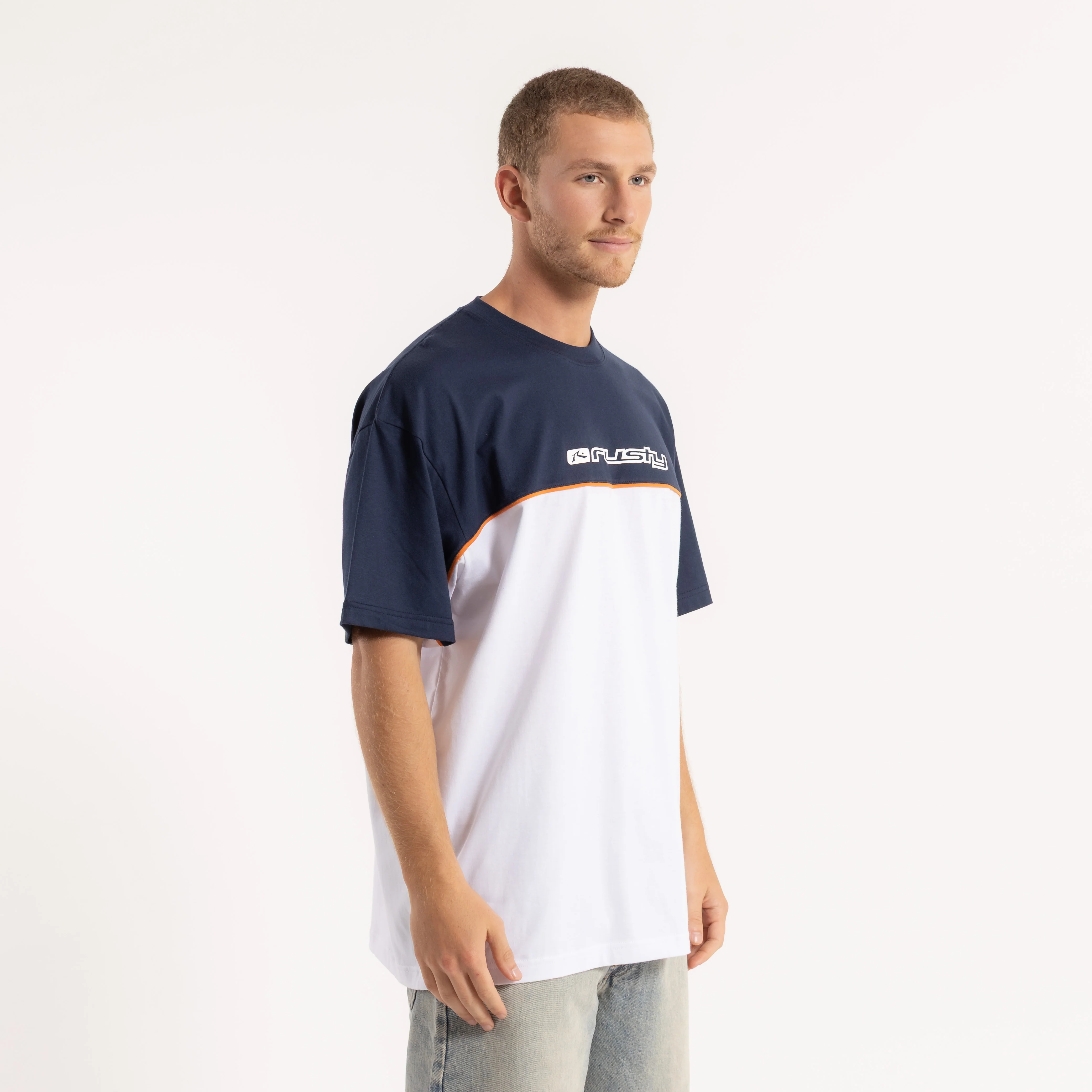 Remera Infinity White/Navy Blue - Image 3