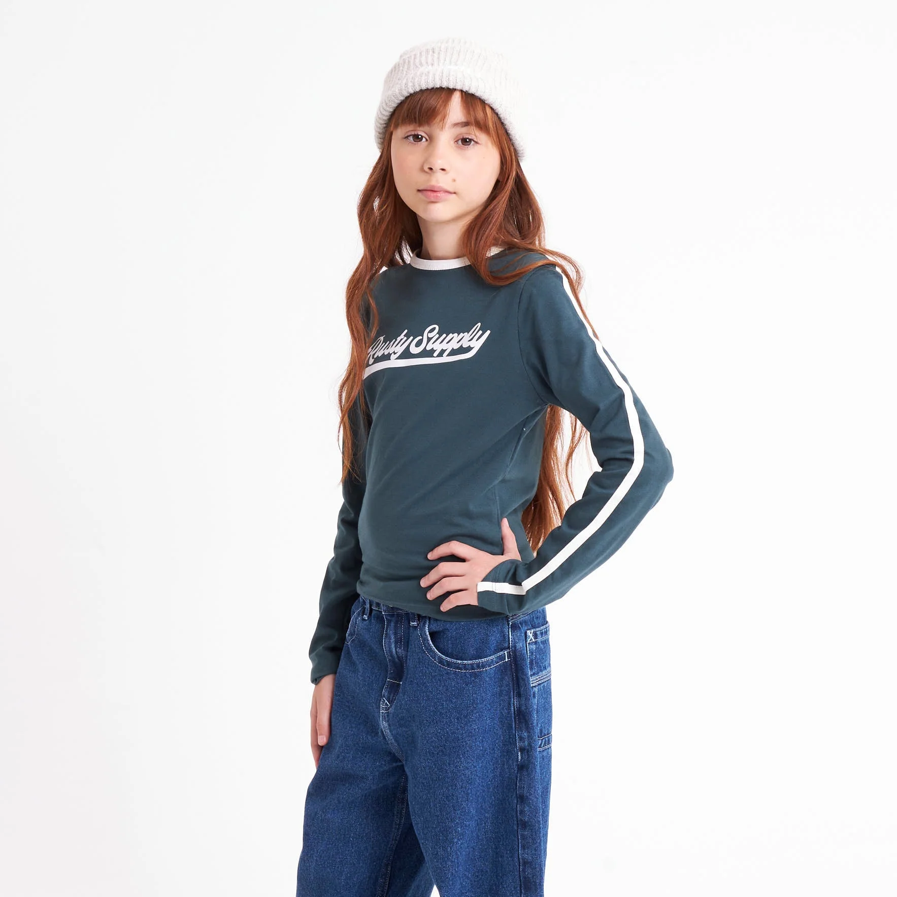 Remera Supply Contrast Girls Green Gables - Image 3